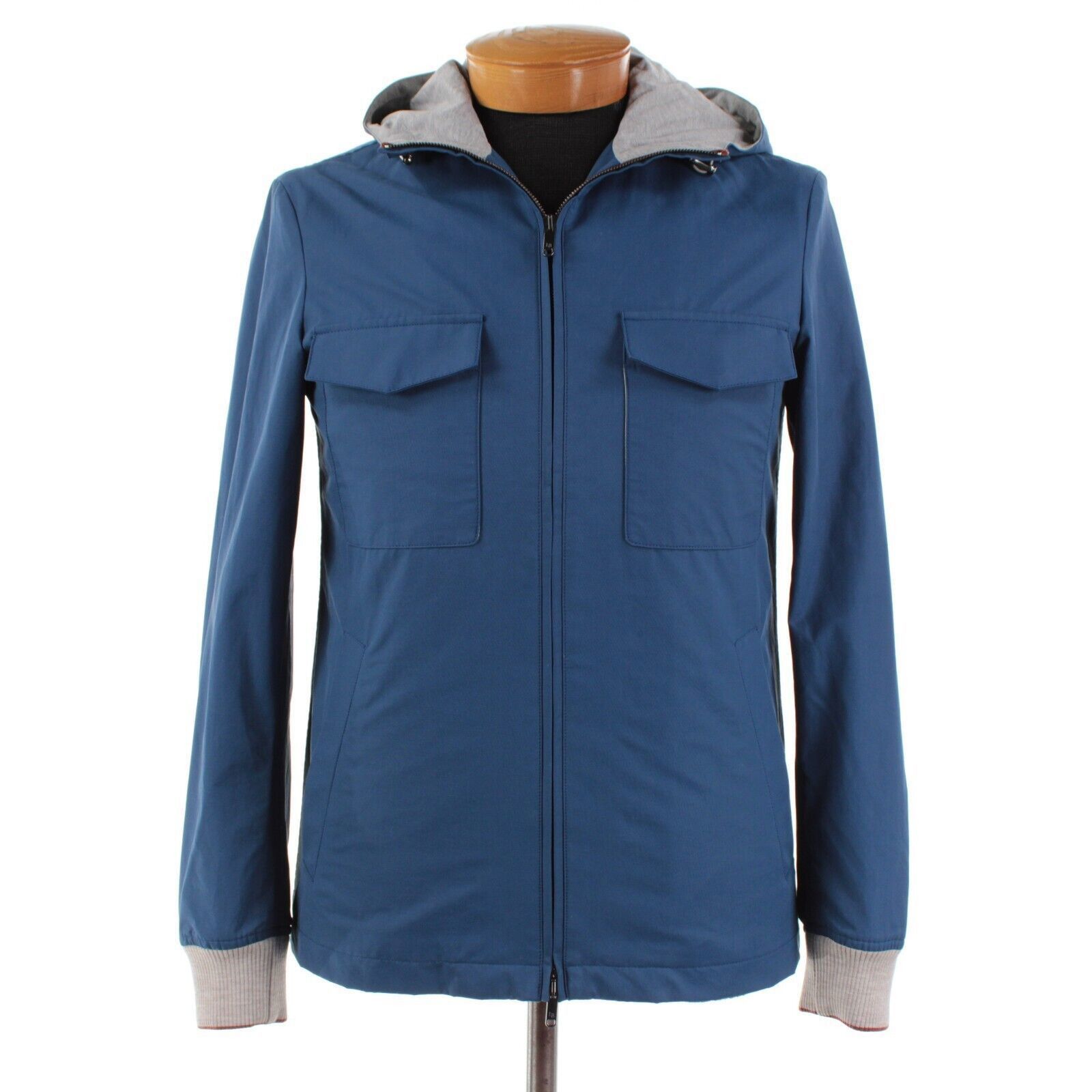 Luciano Barbera Luciano Barbera Jacket Size M US In Blue Cotton Blend Size US M / EU 48-50 / 2 - 1 Thumbnail