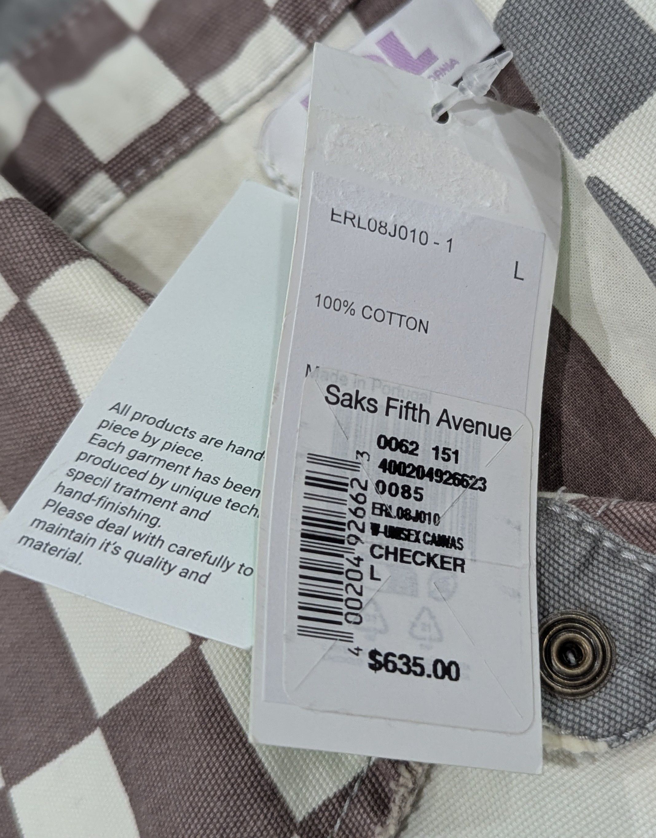 ERL ERL Checkered Cotton Canvas Jacket Multi Large Size US L / EU 52-54 / 3 - 10 Thumbnail