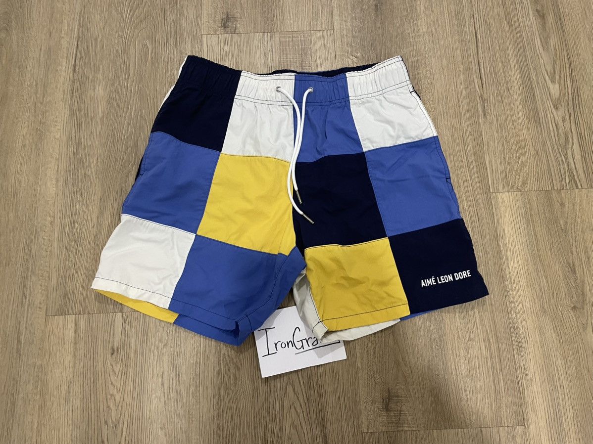 Aime Leon Dore ALD Checkered Nylon Shorts Size Small S