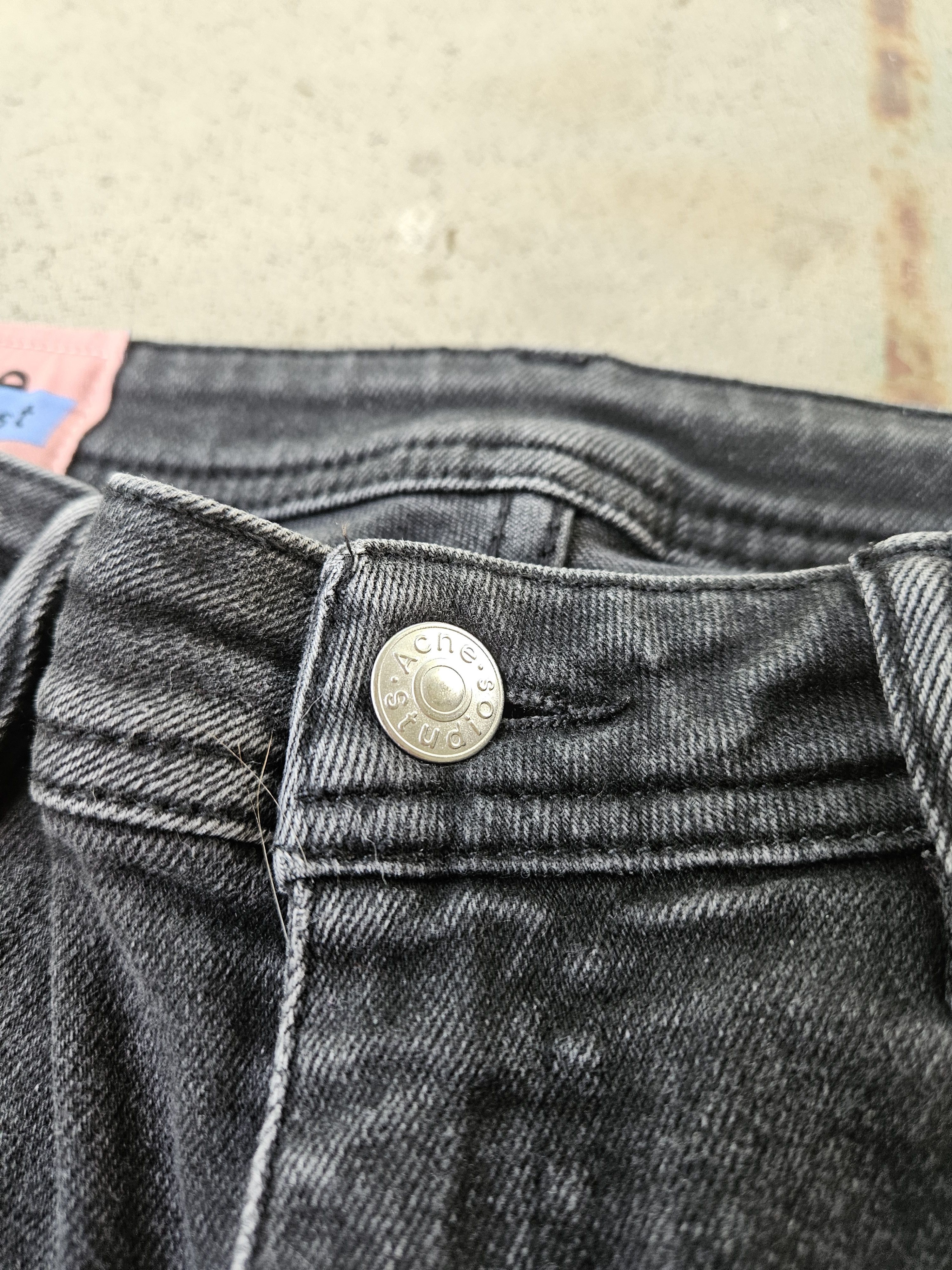Acne Studios Blå Konst Peg Used Blk Patch Black Denim Jeans Size US 29 - 5 Thumbnail