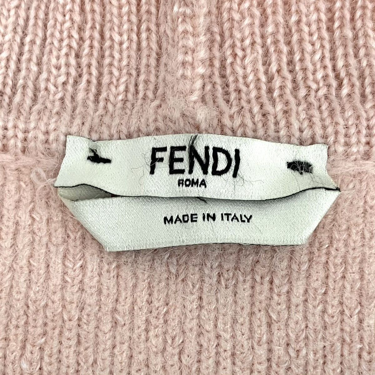 Fendi Fendi Pink Logo Mohair Long Sleeve Knitwear K26WX Size XL / US 12-14 / IT 48-50 - 6 Thumbnail