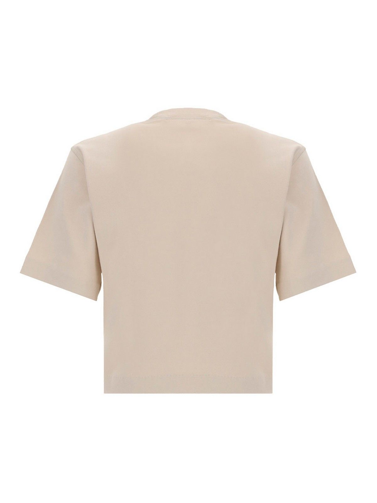 Off-White o1gr1nt0325 Logo Patch Cropped T-Shirt in Cream Size XS / US 0-2 / IT 36-38 - 2 Thumbnail