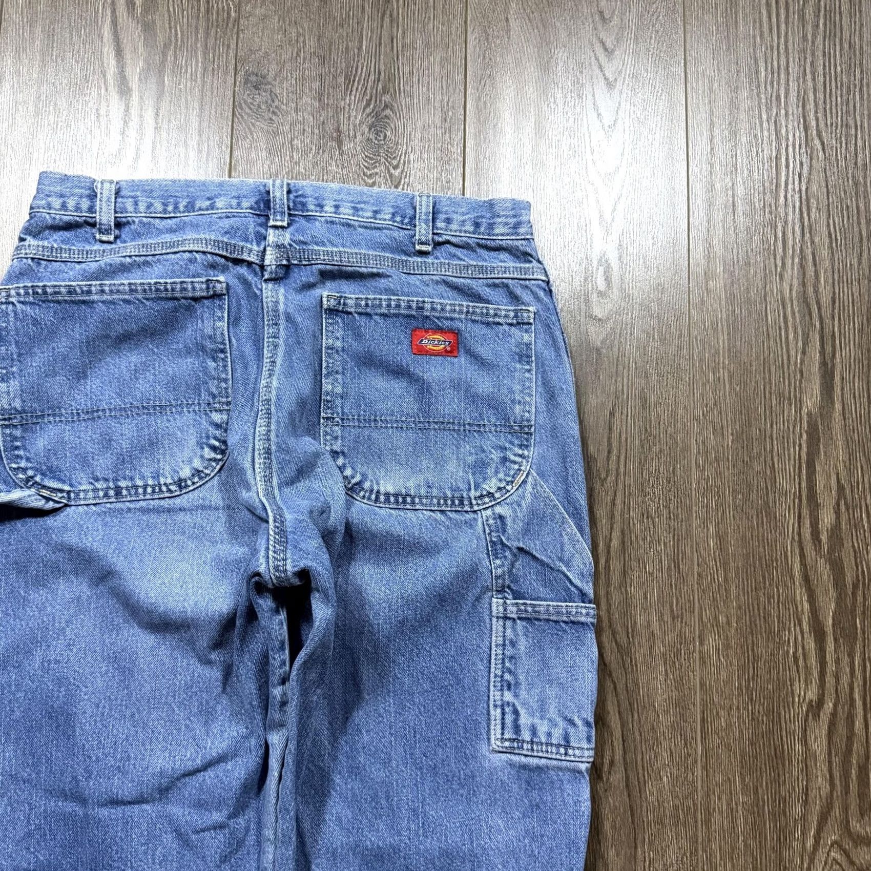 Dickies Dickies Carpenter Jeans Mens 36x31 Blue Medium Wash Y2K Baggy Relaxed Denim Workwear Size US 36 / EU 52 - 3 Thumbnail