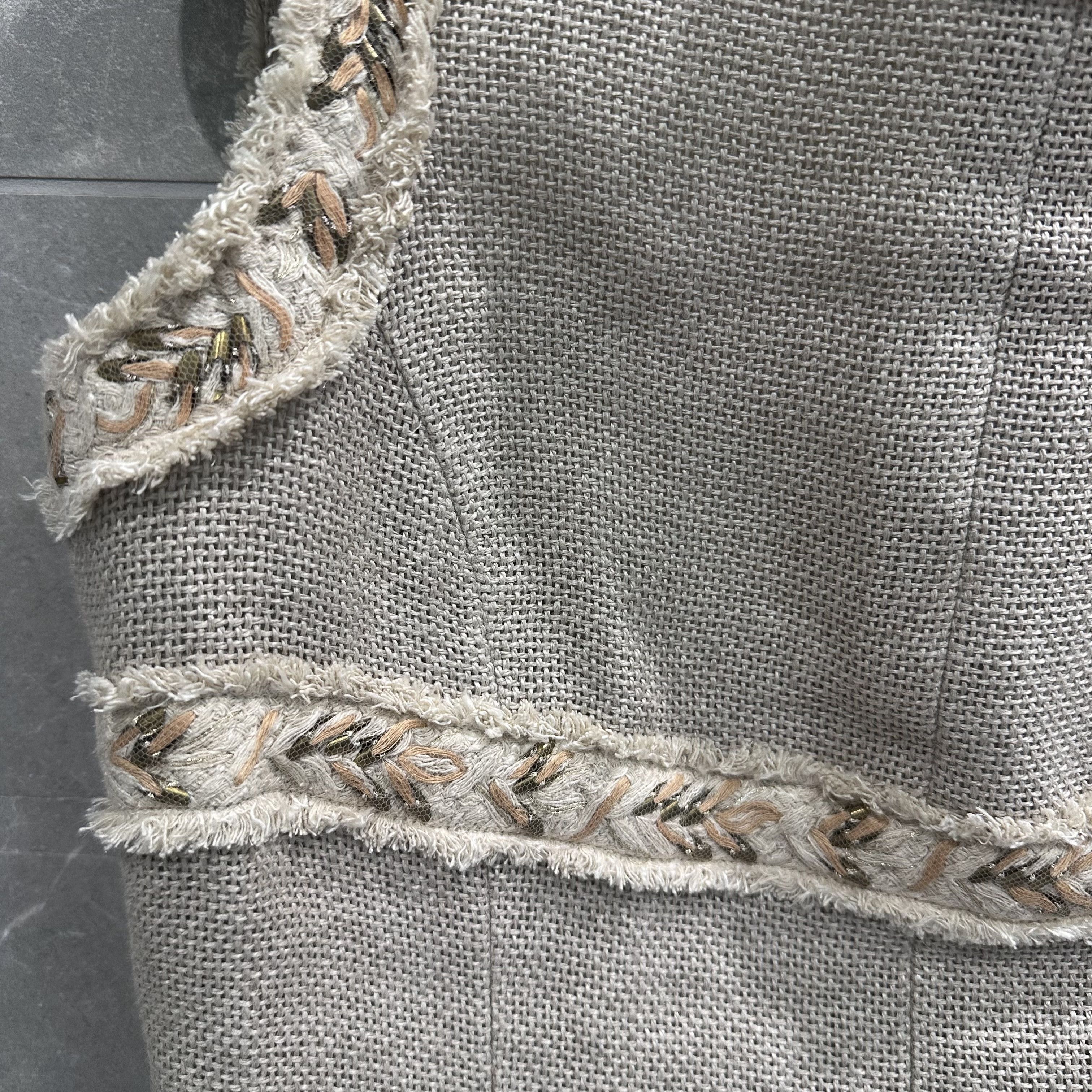 Chanel CHANEL S10 A-line linen dreas Size XS / US 0-2 / IT 36-38 - 3 Thumbnail