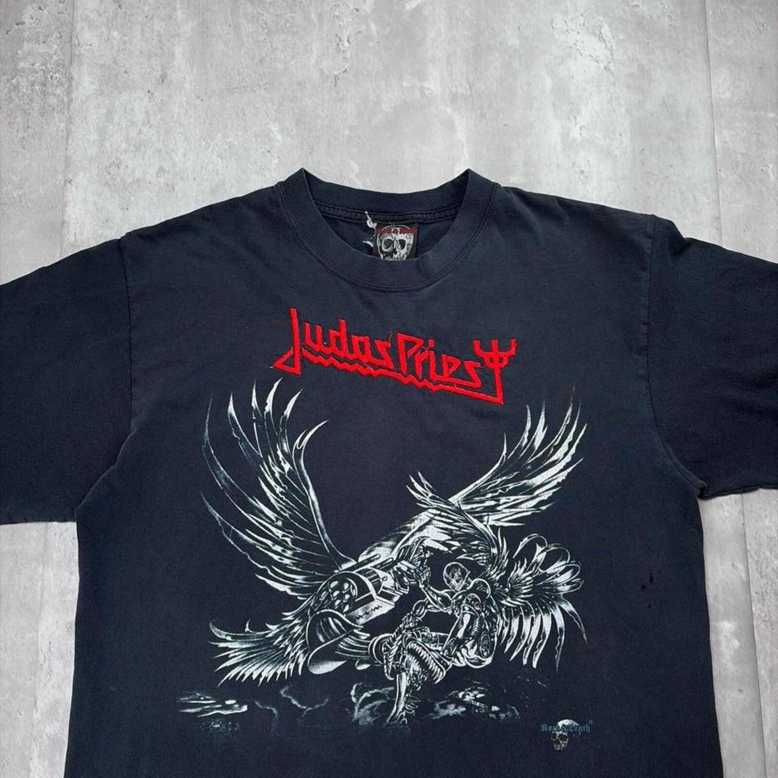 Other Vintage Judas Priest Rock & Death Distressed Band T-Shirt Size US L / EU 52-54 / 3 - 3 Thumbnail