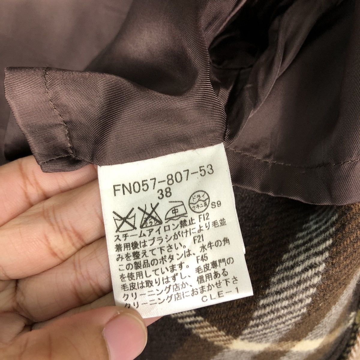 Burberry 🔥Vintage Wool Jacket Burberry Nova Check Mink Fur Collar Size US M / EU 48-50 / 2 - 18 Thumbnail