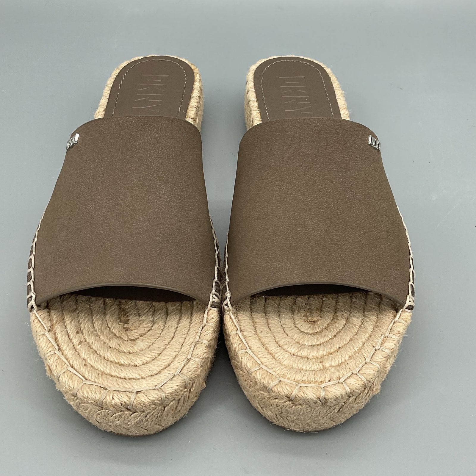 DKNY DKNY Women Camillo Espadrille Slide Sandals Brown Sz 10M Size US 10 / IT 40 - 3 Thumbnail
