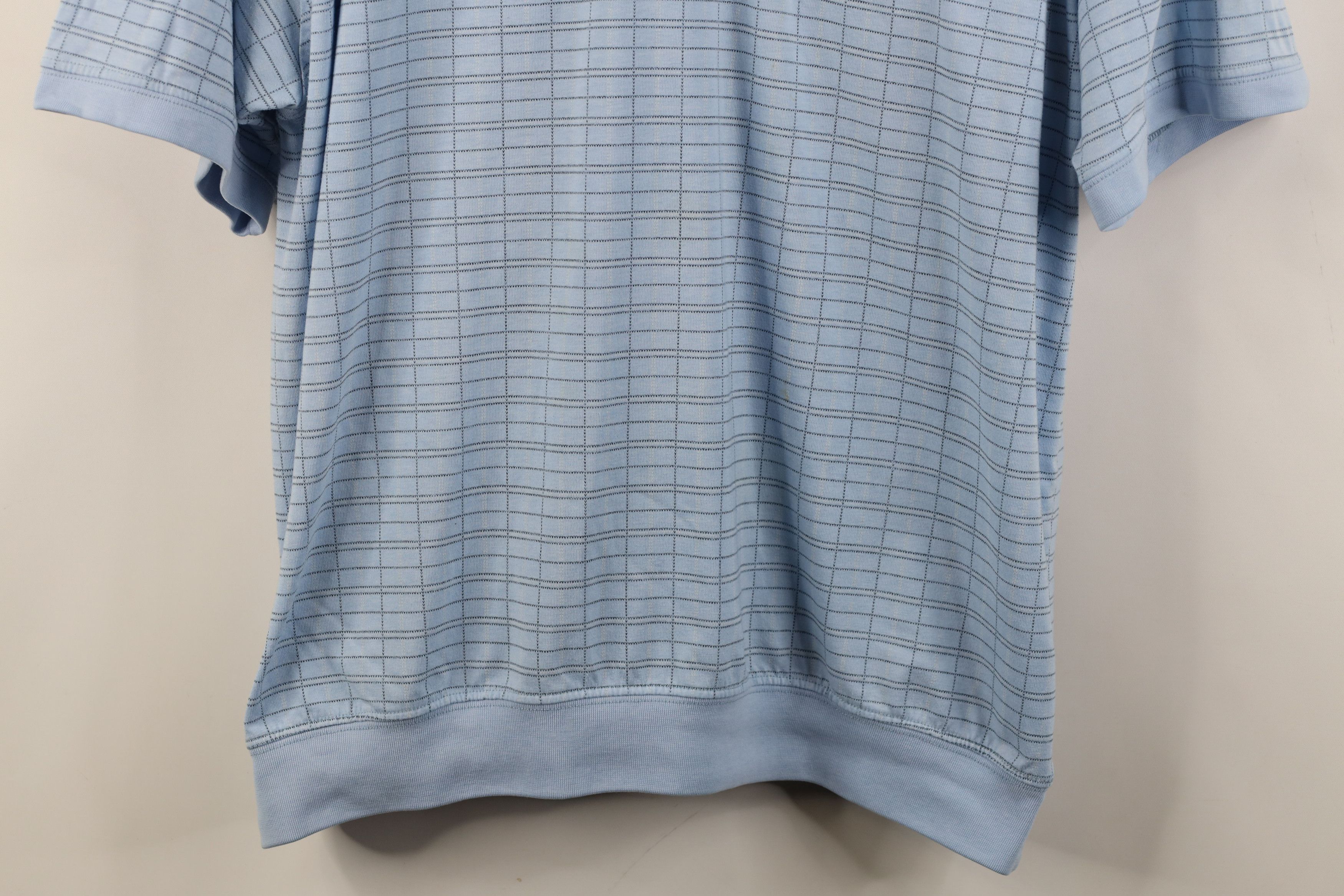 Vintage Vintage 90s Streetwear Pullover Polo Shirt Blue Plaid Size US XL / EU 56 / 4 - 3 Thumbnail