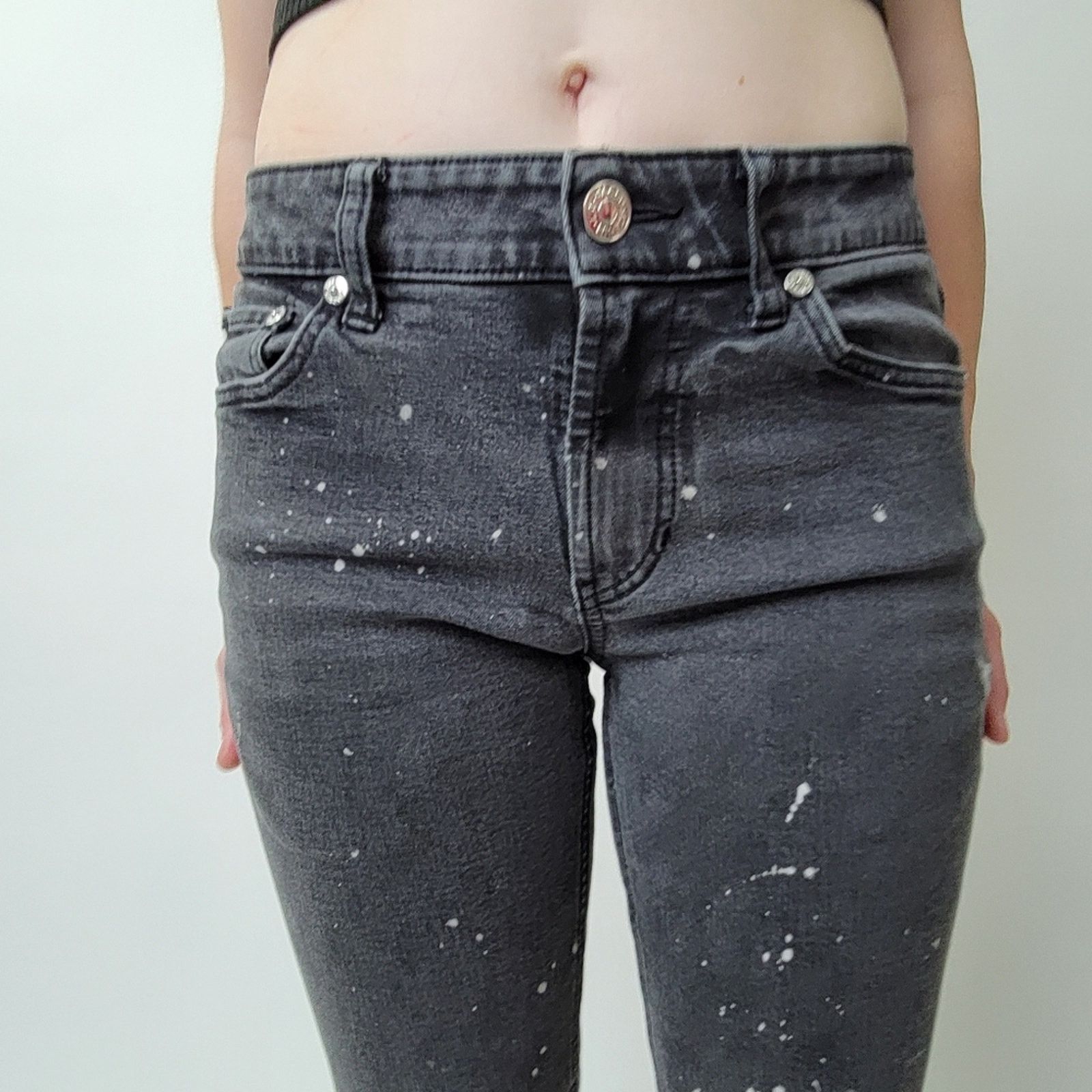 Pacsun Pacsun High Rise Skinniest Black Distressed Jeans redo Size 29" - 8 Thumbnail