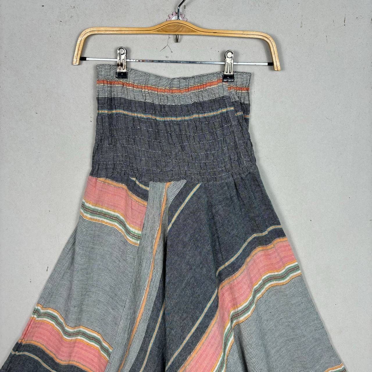 Japanese Brand Avant Garde Yul Japan Multicolor Stripe Harem Cropped Pants Size US 30 / EU 46 - 3 Thumbnail