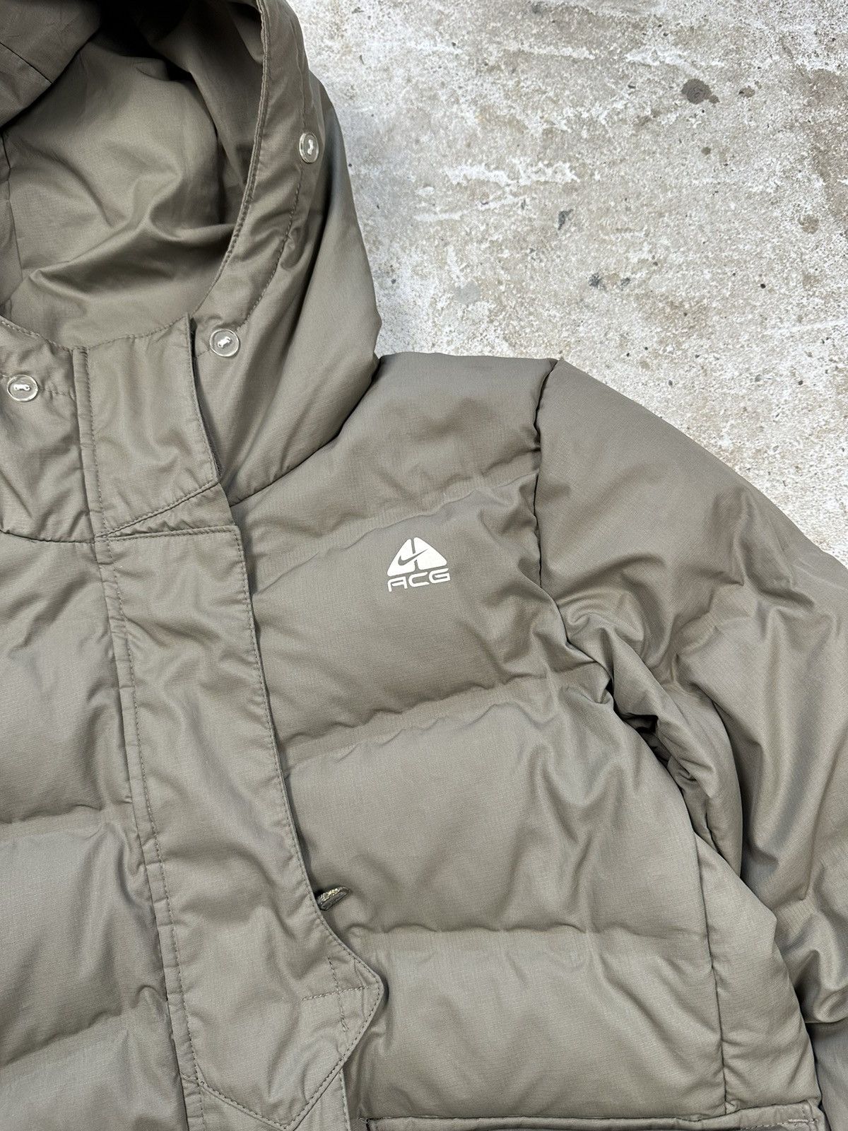 Nike × Nike ACG × Vintage ‼️ Vintage y2k Nike ACG Brown Puffer Jacket Down Rare Size S / US 4 / IT 40 - 5 Thumbnail