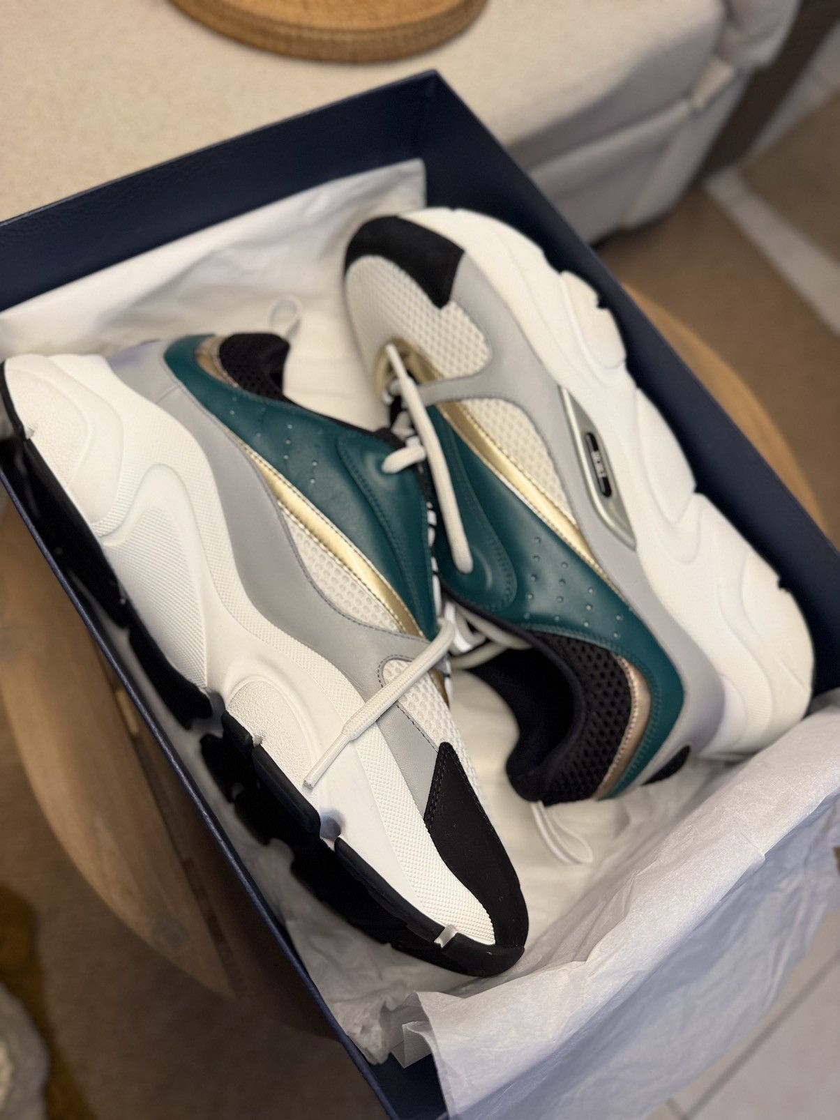 Dior Dior B22 'White Green' 3SN231ZTA-H668 Size US 12 / EU 45 - 7 Thumbnail