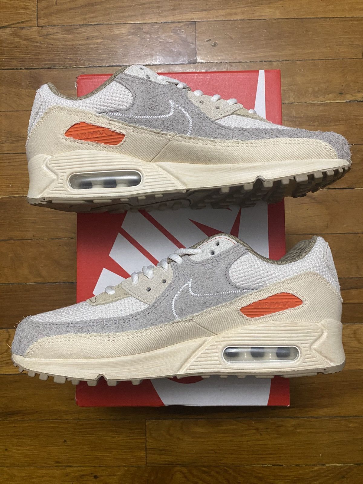 Nike Size 7.5 - Air Max 90 Premium Muslin Sail Pale Ivory Men’s Size US 7.5 / EU 40-41 - 3 Thumbnail