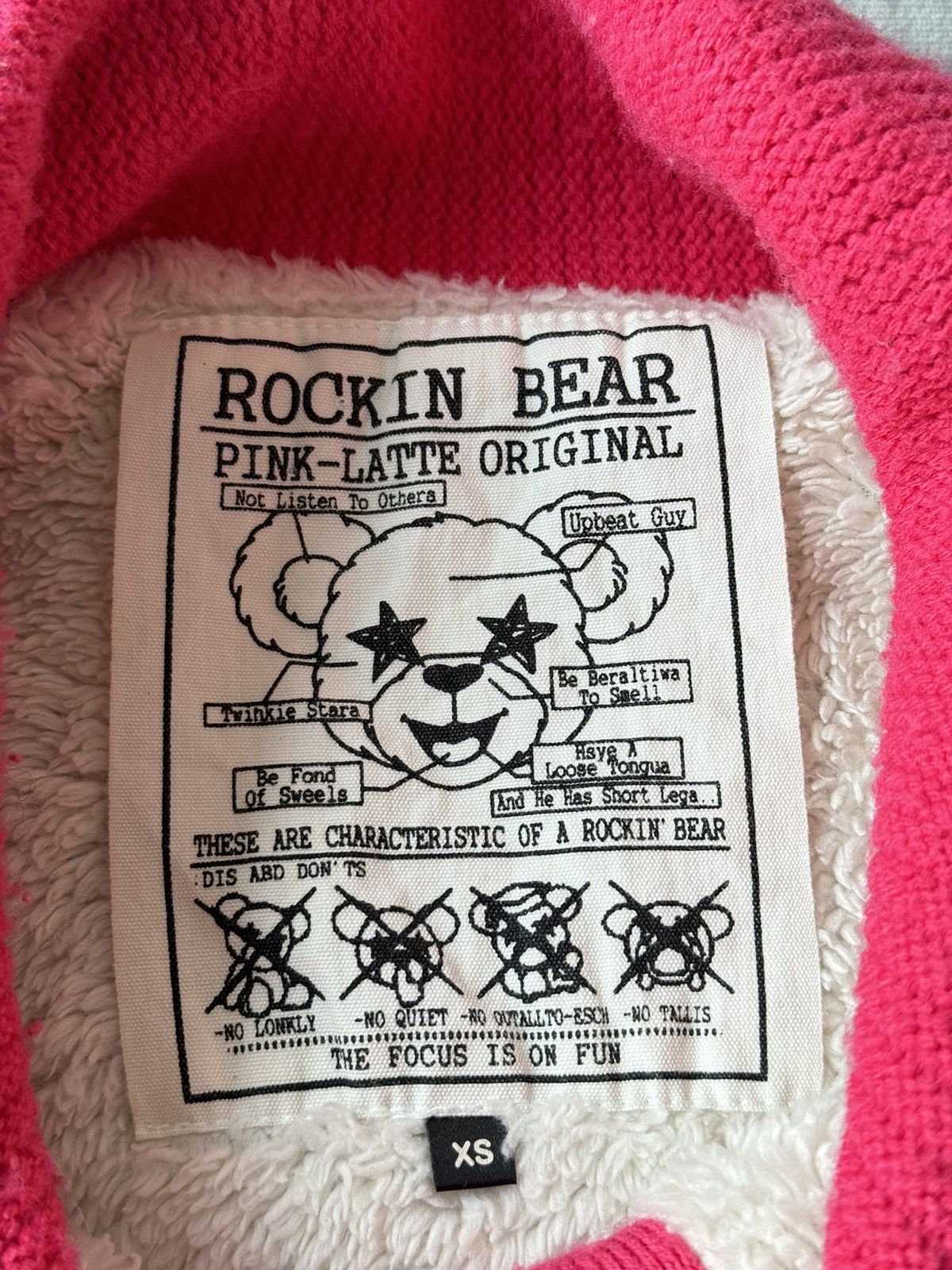 Japanese Brand Vintage Rockin Bear Knit Zipper Jacket / Hysteric Size US XS / EU 42 / 0 - 8 Thumbnail