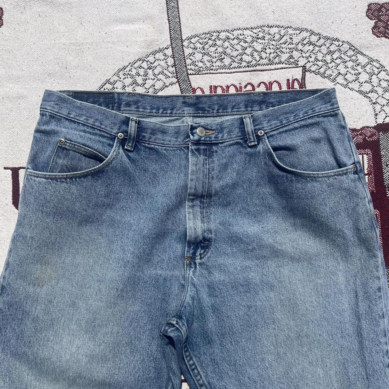 Vintage × Wrangler Vintage 2000s baggy Medium Wash Skater Style Denim Jeans! Size US 38 / EU 54 - 5 Thumbnail
