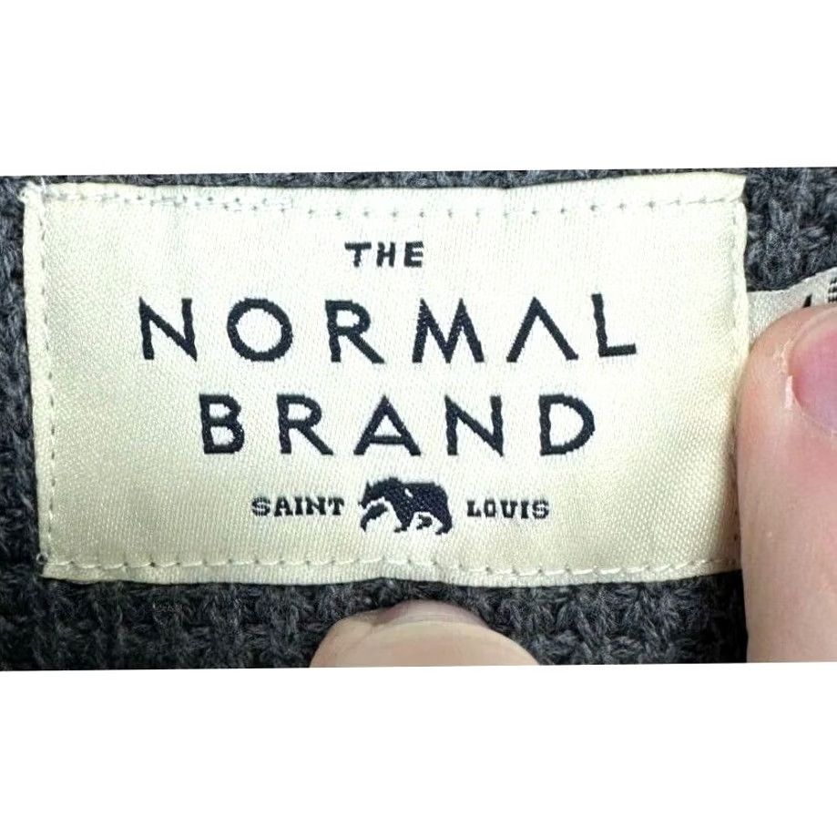 J Brand The Normal Brand Sweater Mens 2XL Gray Quarter Zip Pullover Knit Mock Neck Casual Outdoor Shirt Size US XXL / EU 58 / 5 - 4 Thumbnail