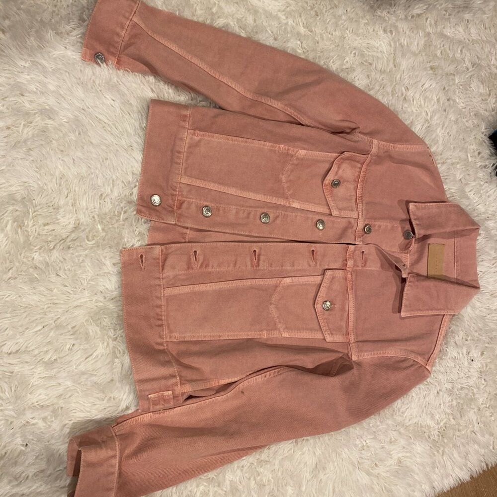 Sandro Vintage Sandro Paris Denim Jacket Pink Faded Medium Size US M / EU 48-50 / 2 - 4 Thumbnail