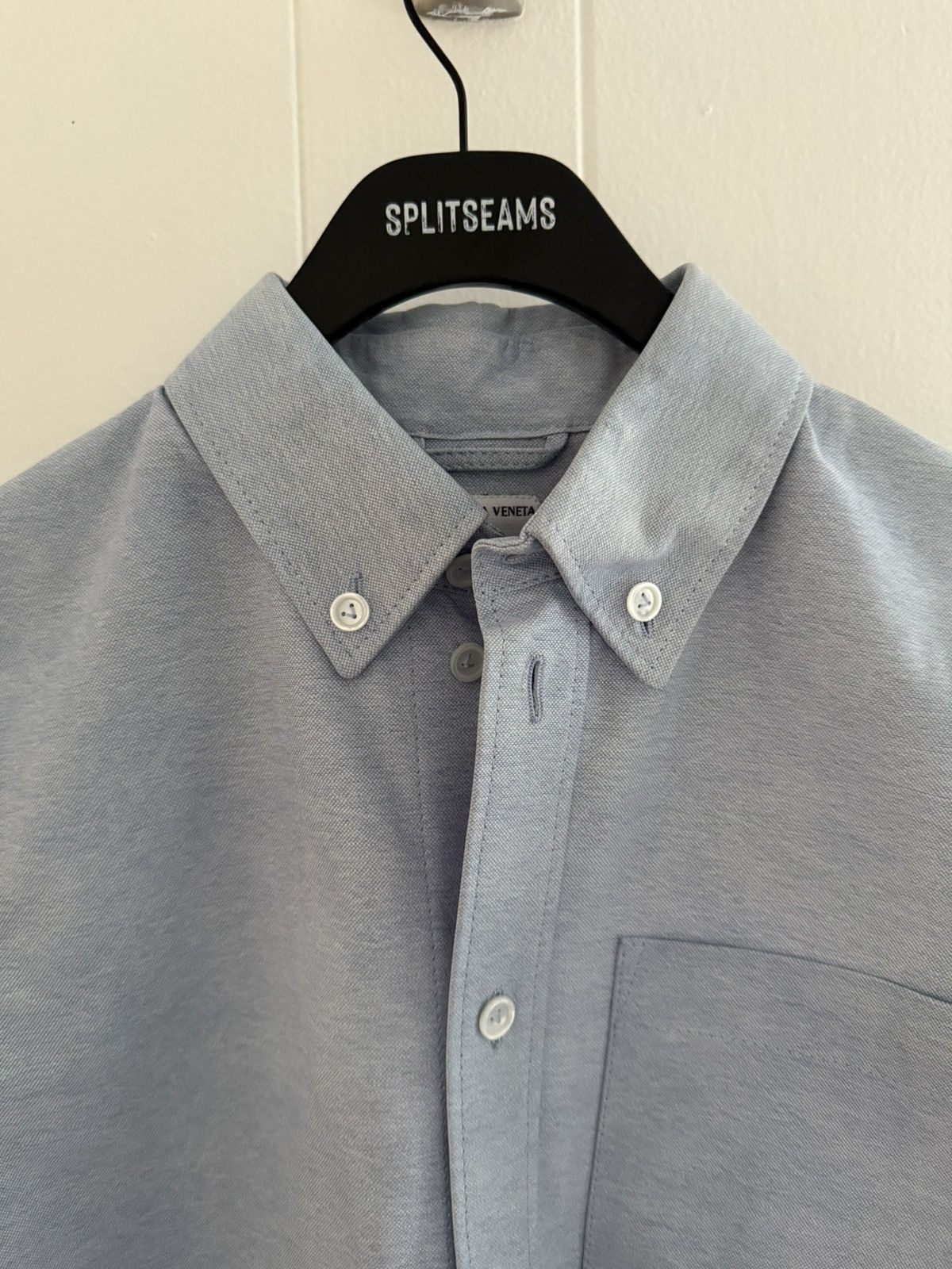 Bottega Veneta Bottega Veneta Trompe L’œil Leather Blue Shirt Size XS / US 0-2 / IT 36-38 - 2 Thumbnail