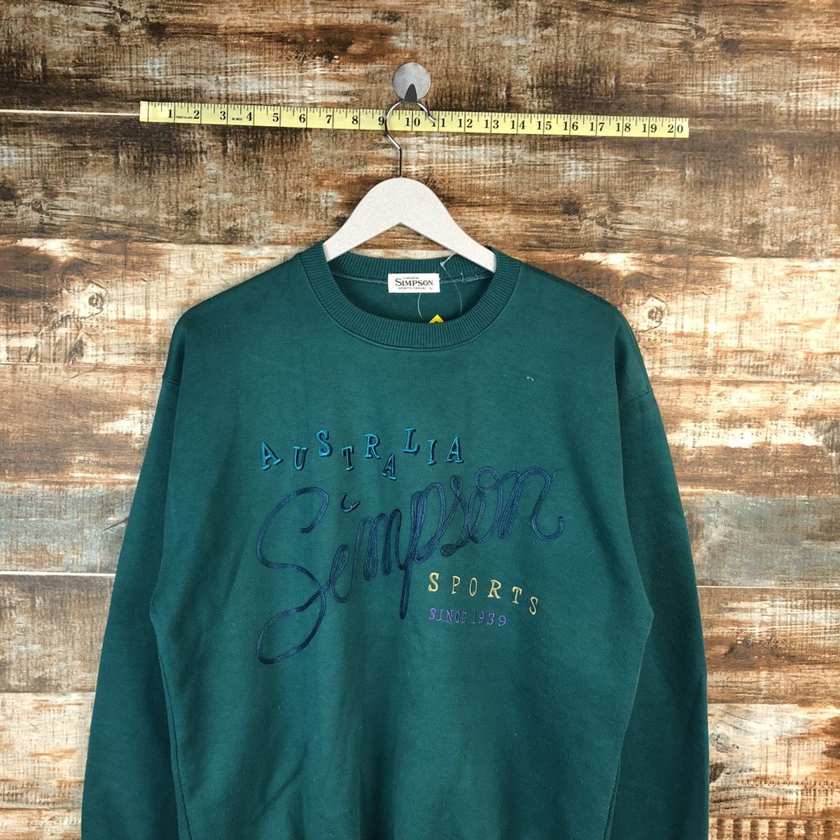 Japanese Brand × Vintage Simpson vintage australia Green Sweatshirt #A1509 Size US M / EU 48-50 / 2 - 2 Thumbnail