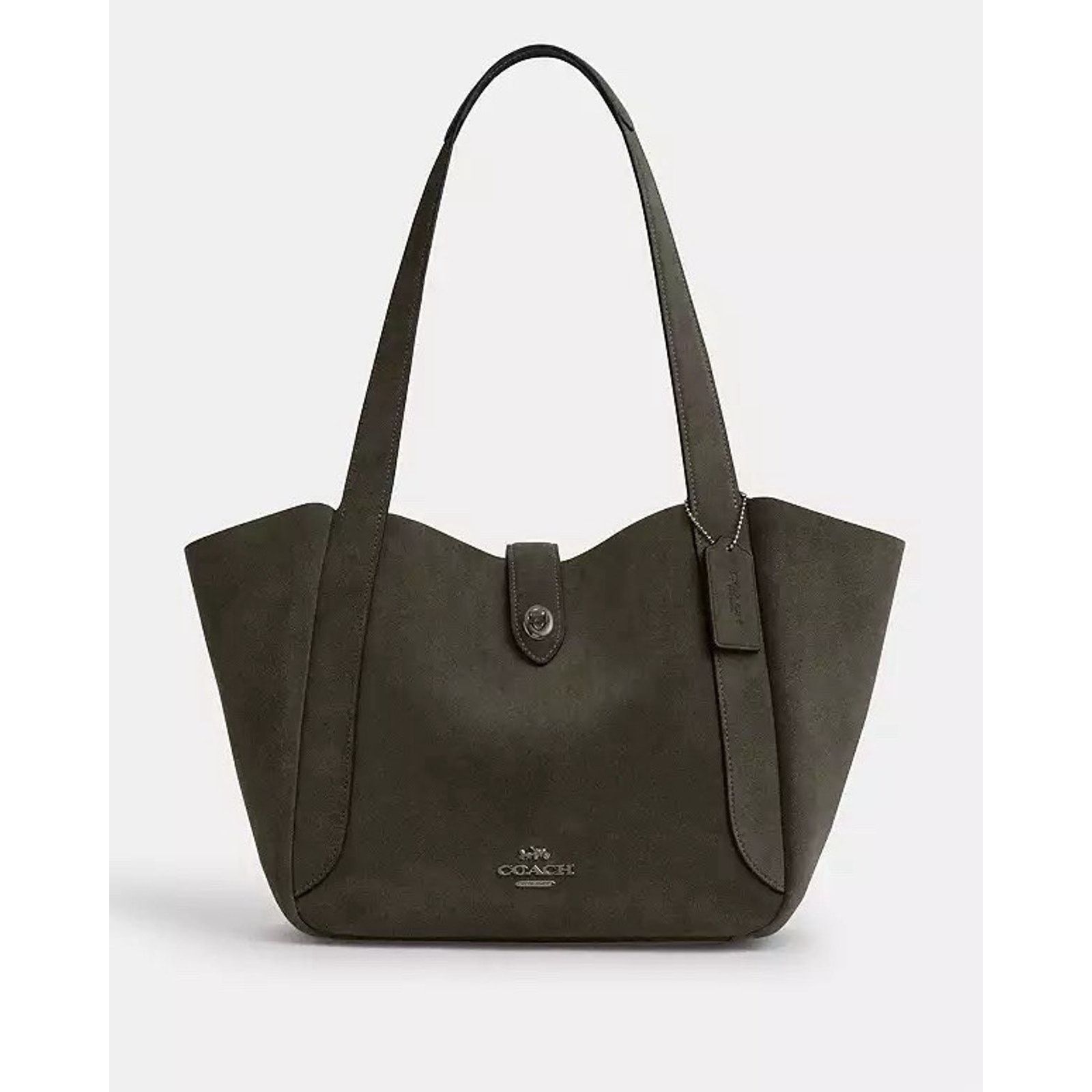 Coach NWT Coach Hadley Turnlock Tote Bag CCC76 Suede Leather Size ONE SIZE - 7 Thumbnail