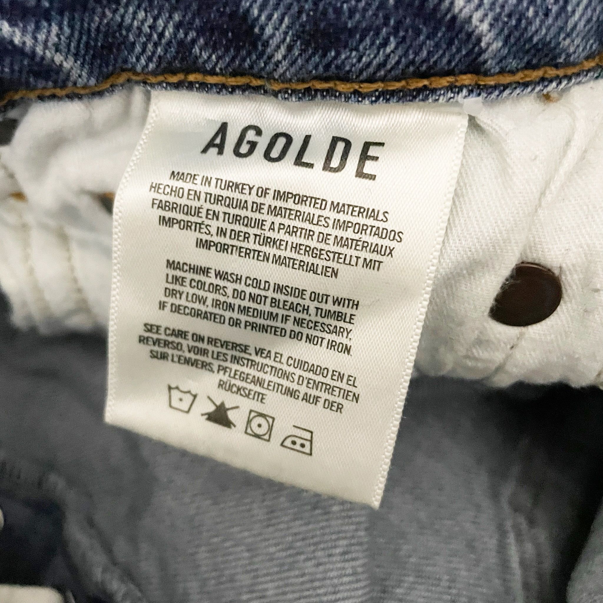 Agolde Agolde Nico Organic Cotton Denim Stretch Size 23" - 3 Thumbnail