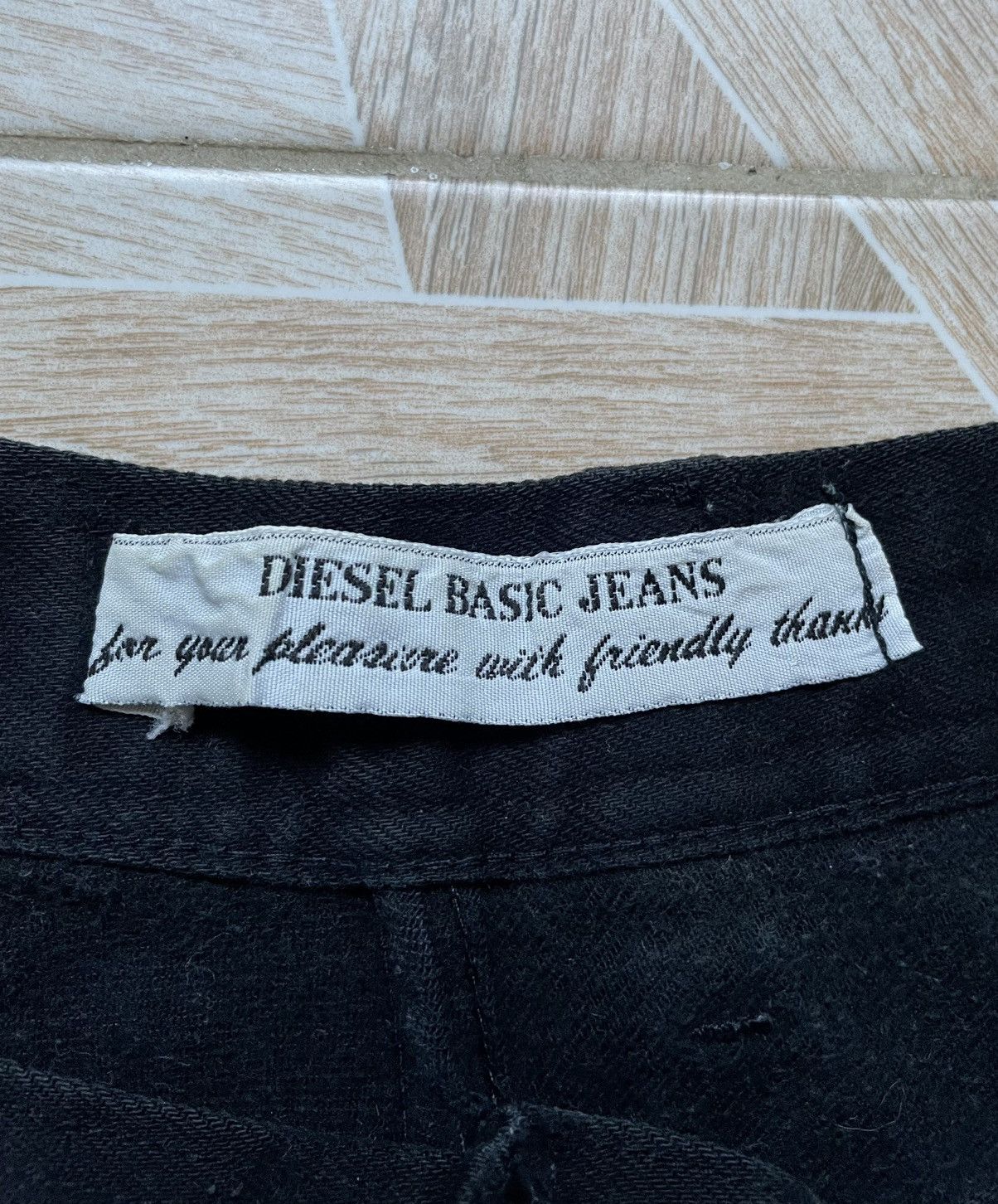 Diesel Y2K Archive Vintage Diesel Saddle Trade Mark 32 Black Denim Size US 32 / EU 48 - 14 Thumbnail