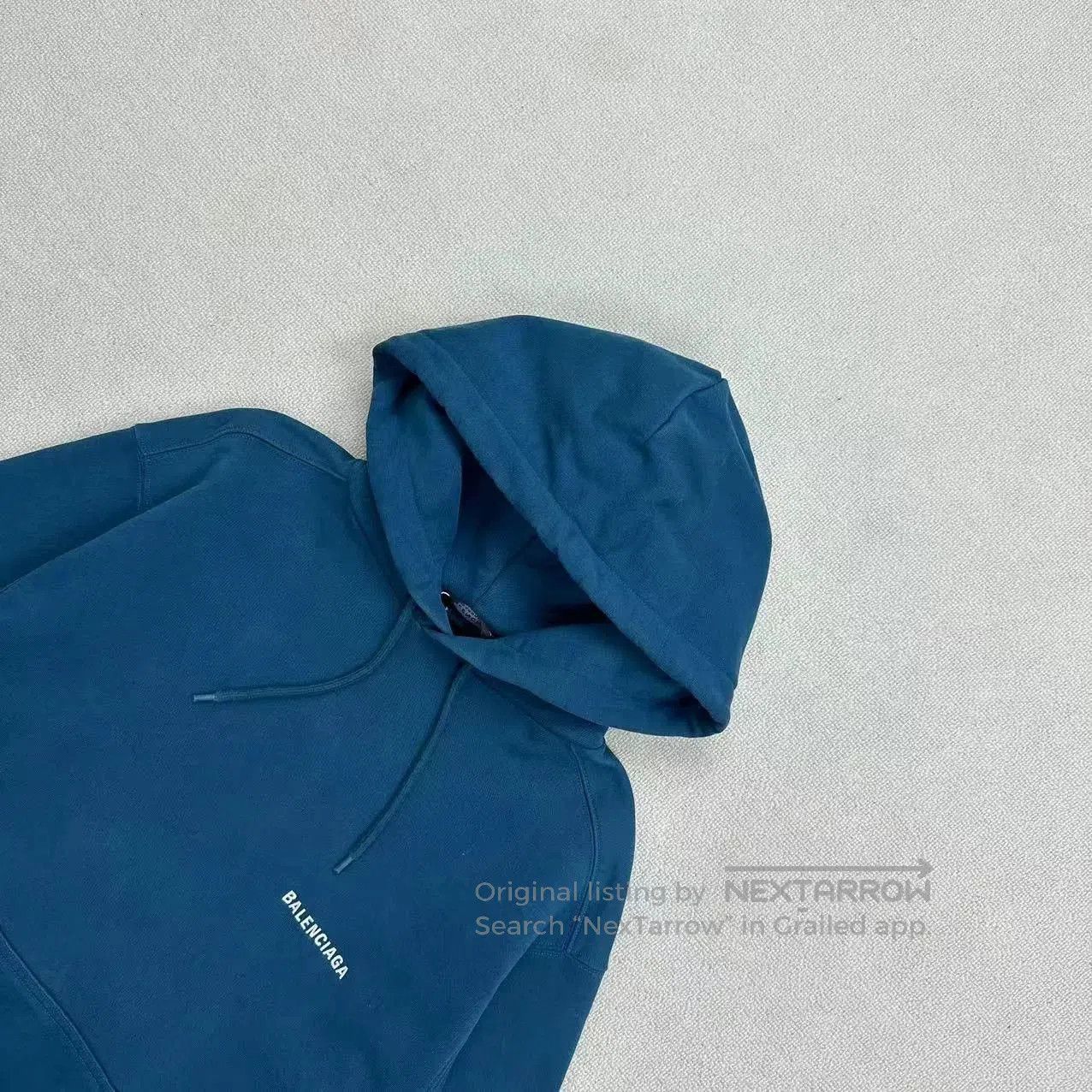 Balenciaga balenciaga embroidered logo hoodie in teal. Size US XS / EU 42 / 0 - 2 Thumbnail