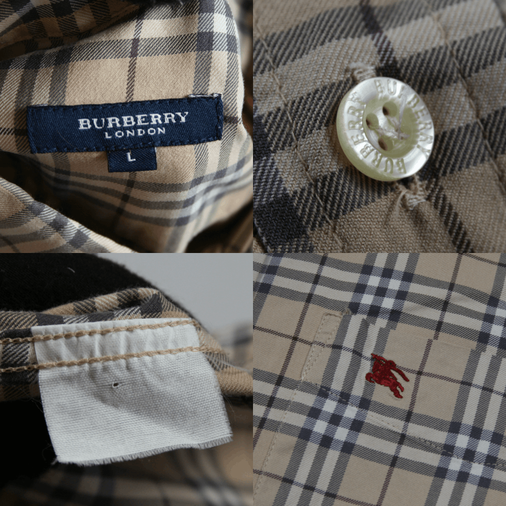 Burberry 00S Nova Check Short Sleeve Shirt Vintage Size US L / EU 52-54 / 3 - 6 Thumbnail
