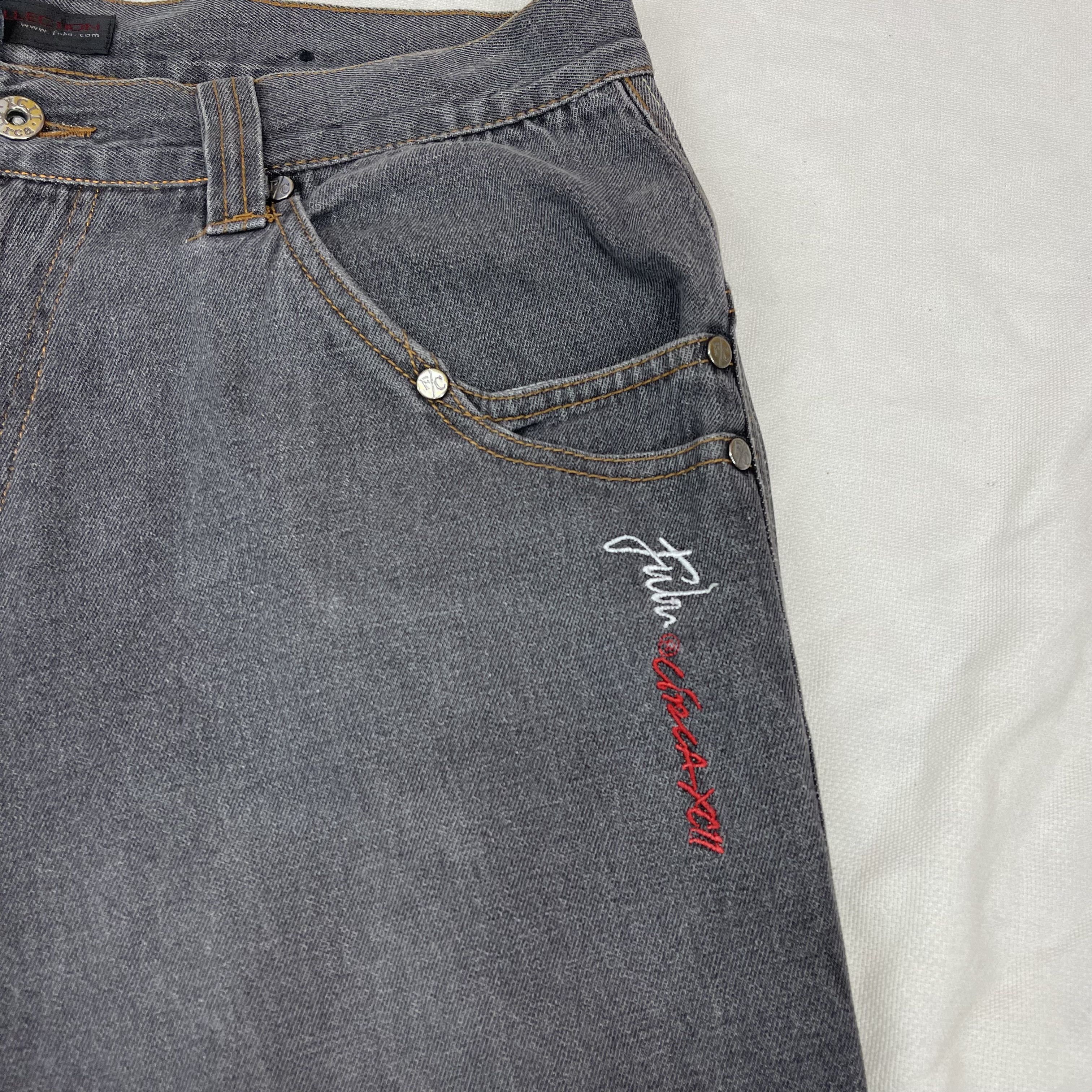 Fubu FUBU THE COLLECTION Hiphop Skate Denim Pant #1286/AS Size US 36 / EU 52 - 2 Thumbnail