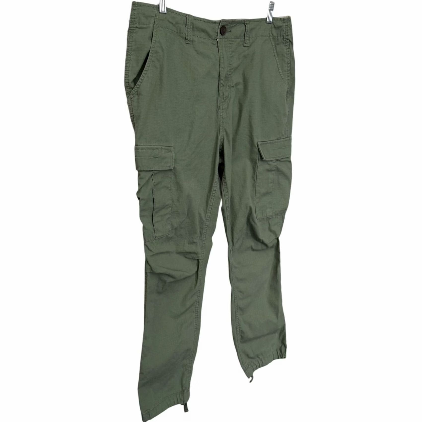 Aeropostale Aeropostale Pants Cargo Rip-Stop Green 32x30 Mens Relaxed Fit 100% Cotton Cargo Pocket Tapered Inseam 30” Size US 32 / EU 48 - 3 Thumbnail