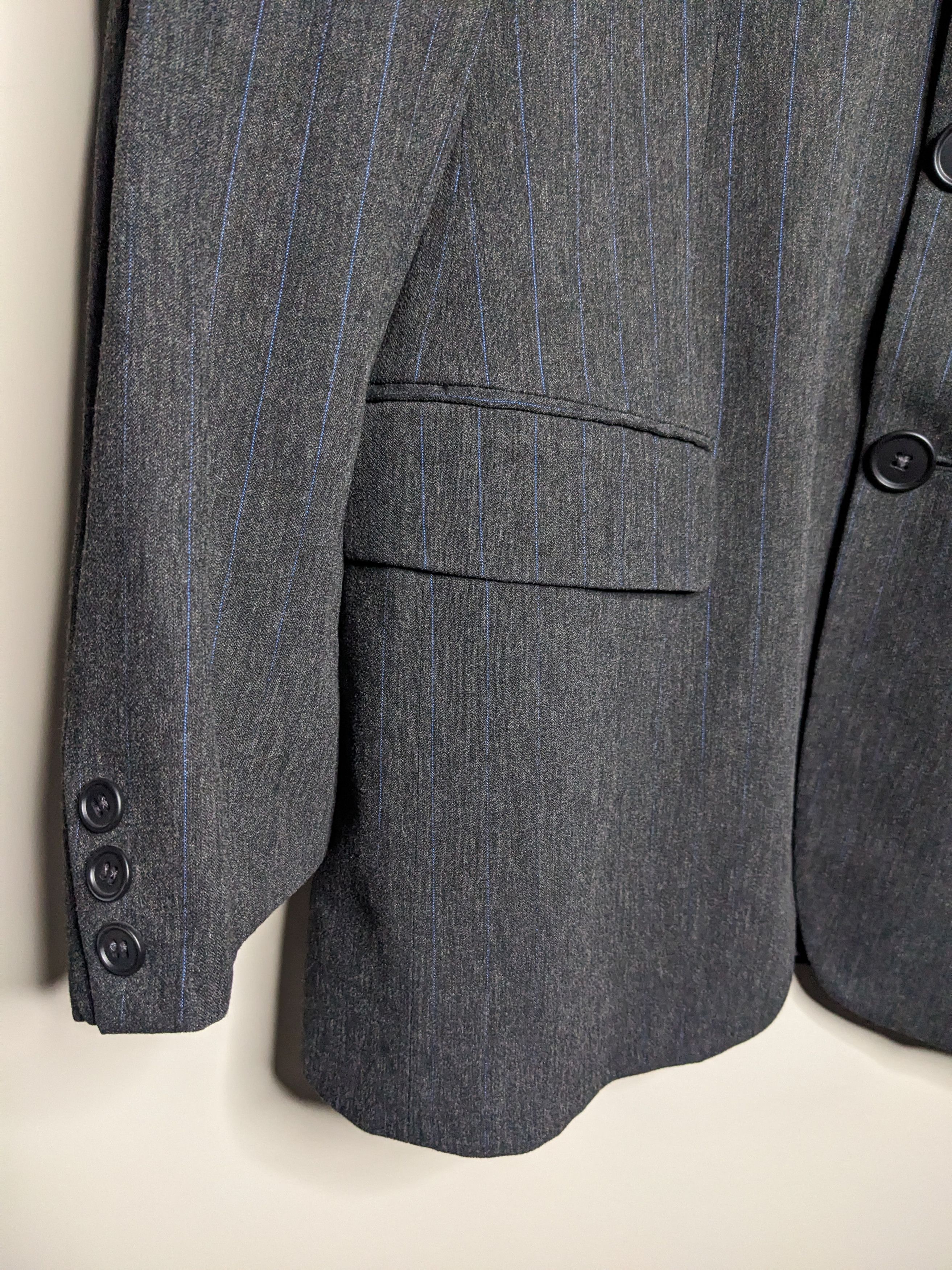 Dolce & Gabbana VTG 90s Dolce Gabbana Pinstripe Blazer Suit Jacket 42R Wool Size 42R - 4 Thumbnail