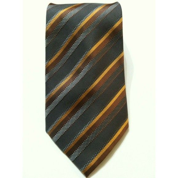 Other GEOFFREY BEENE MENS NEW GRAY 100%SILK STRIPED TIE WIDTH: 4" Size ONE SIZE - 1 Thumbnail