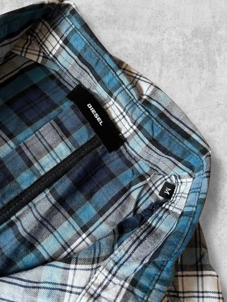 Diesel DIESEL Patchwork checked plaid zip jacket shirt flannel Size US M / EU 48-50 / 2 - 6 Thumbnail
