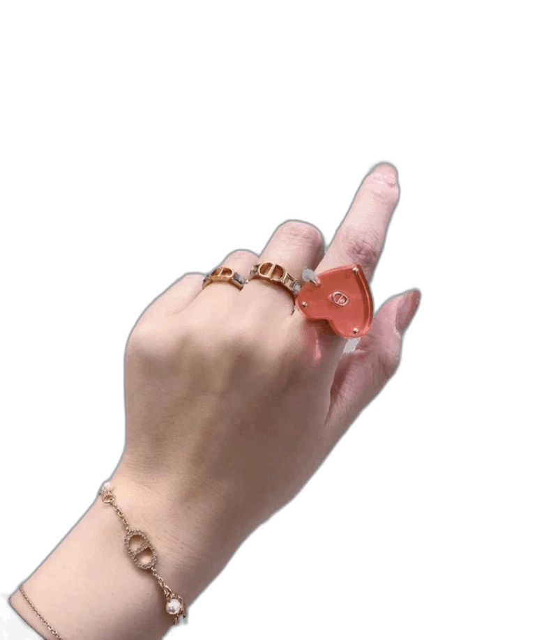 Dior Dior Valentine's Day Transparent Heart Ring Size ONE SIZE - 1 Thumbnail