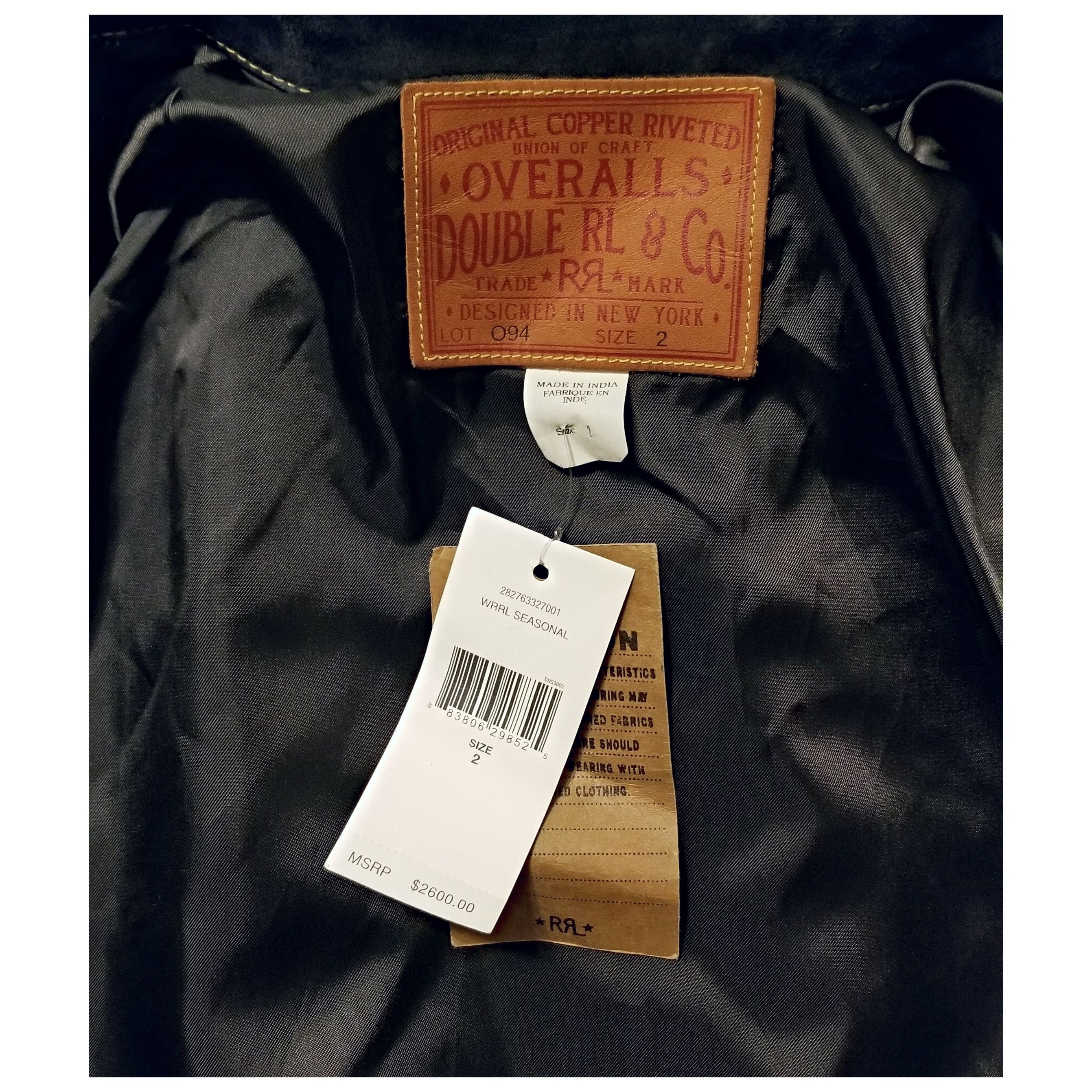 Ralph Lauren DOUBLE RL RALPH LAUREN RRL INDIGO LEATHER JACKET NWT SIZE 2 Size M / US 6-8 / IT 42-44 - 7 Thumbnail