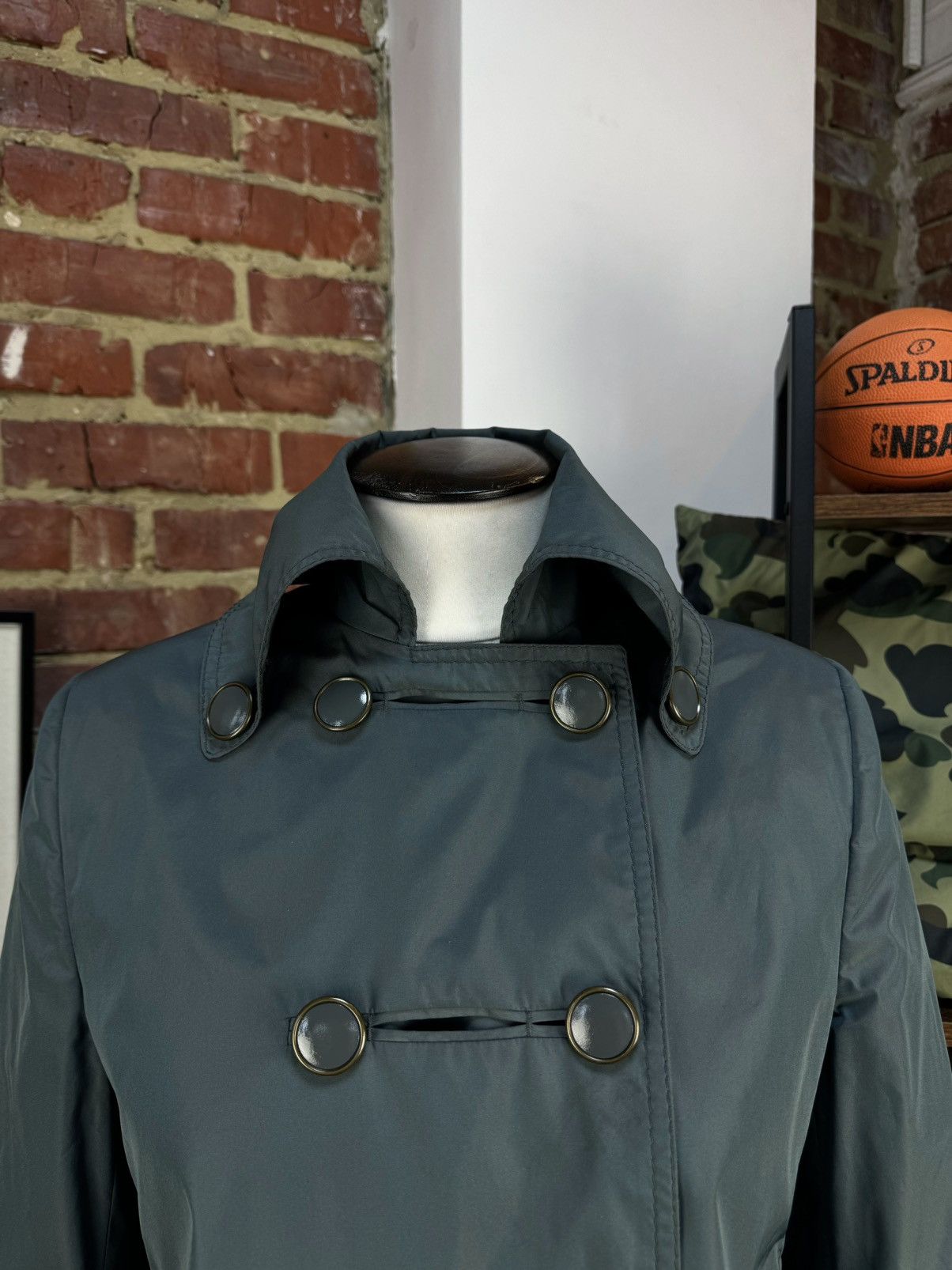 Stella McCartney × Vintage STELLA McCARTNEY 2008 Massive Button Belt Trench Jacket Size M / US 6-8 / IT 42-44 - 4 Thumbnail