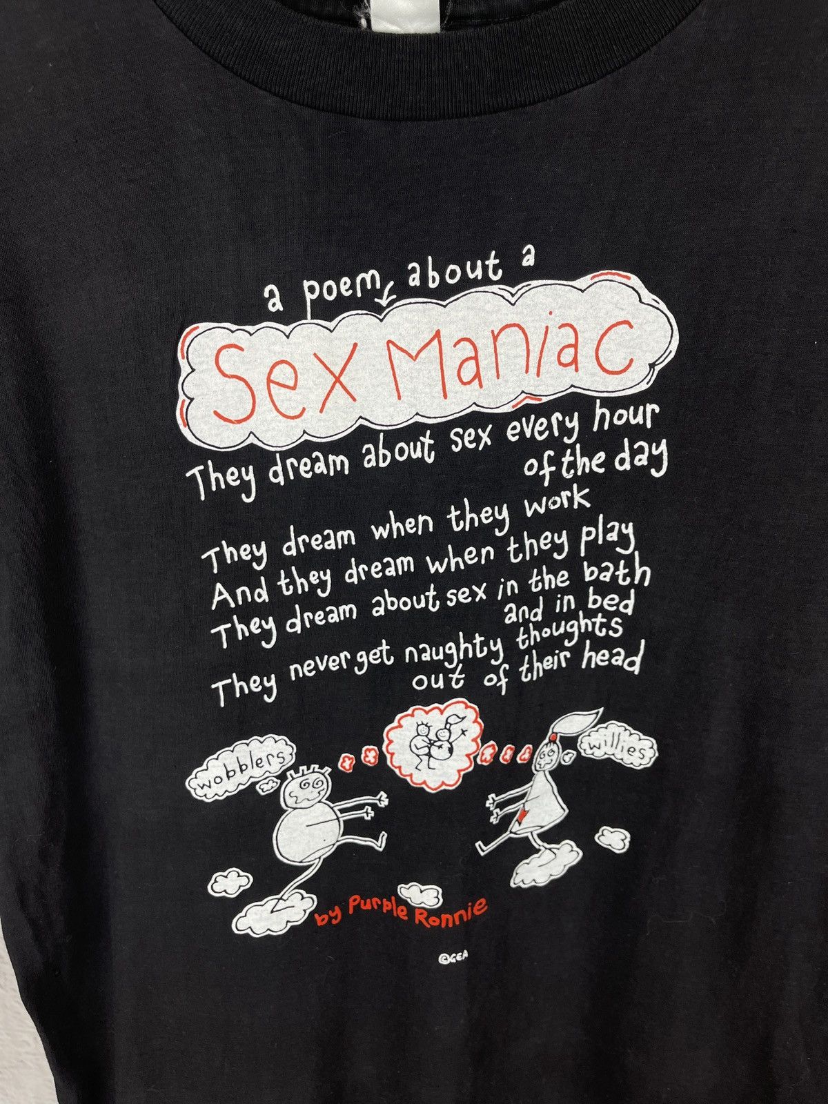 Vintage Vintage Sex Maniac Poem Word Design T-shirt Art Graphic Size US XL / EU 56 / 4 - 4 Thumbnail