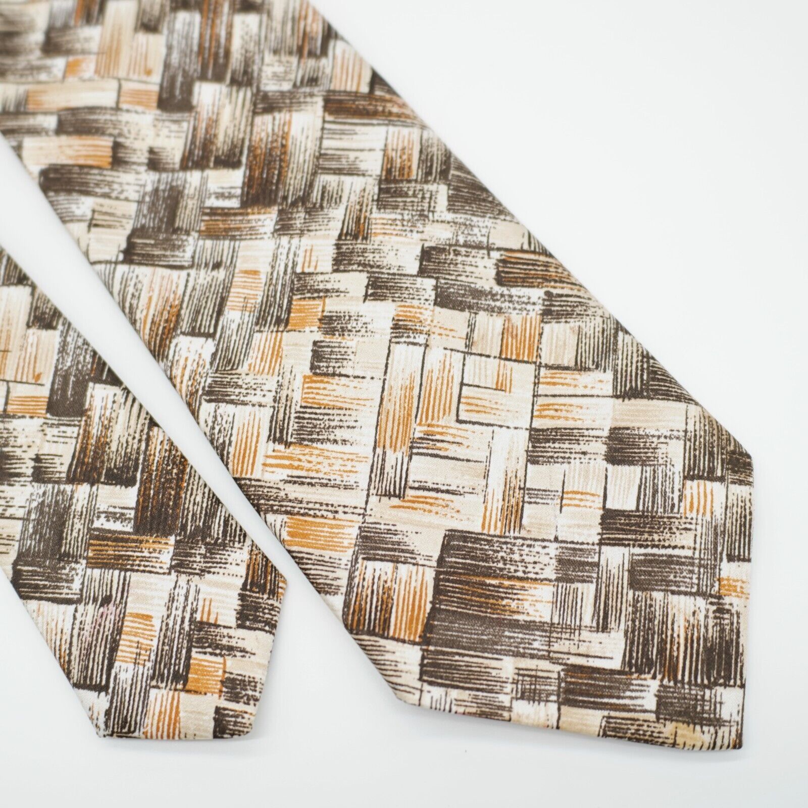 Oleg Cassini Oleg Cassini Deco Art Abstract Print Brown Polyester Short W Size ONE SIZE - 1 Thumbnail