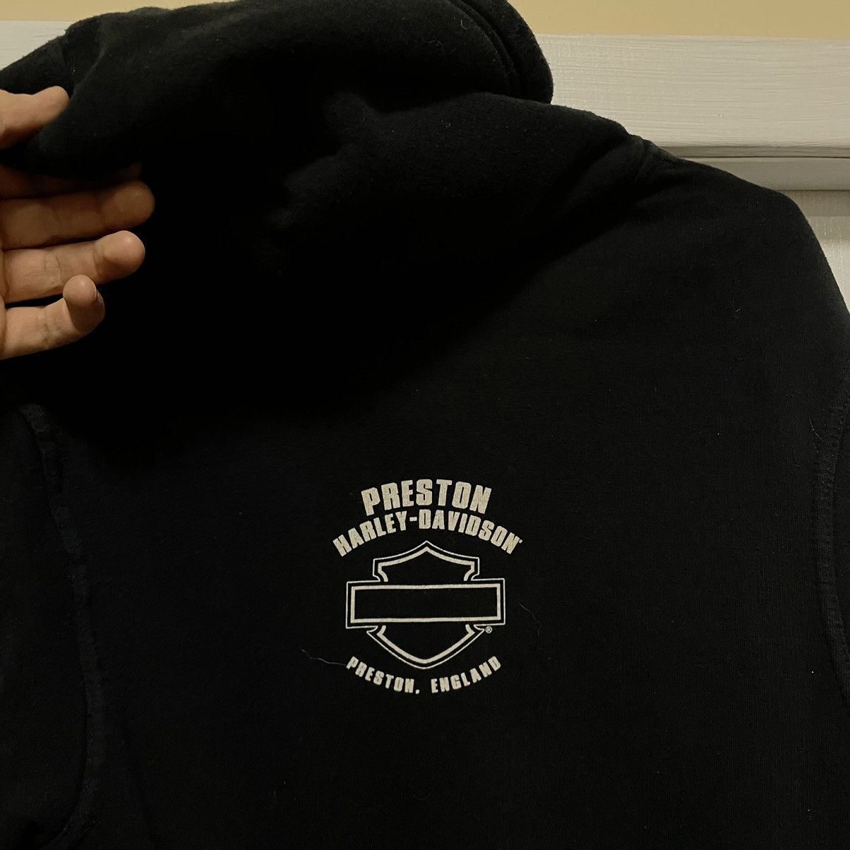 Affliction × Harley Davidson Vintage 90s HARLEY DAVIDSON hardcore Hoodie FIRE HOODED MOTO Size US S / EU 44-46 / 1 - 7 Thumbnail