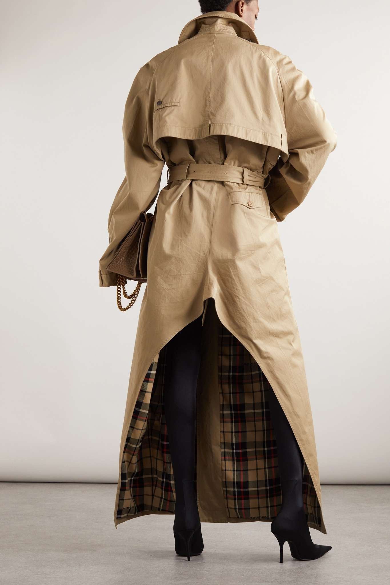Balenciaga o1y0625 Overcoat & Trench Coat in Beige Size XS / US 0-2 / IT 36-38 - 4 Thumbnail