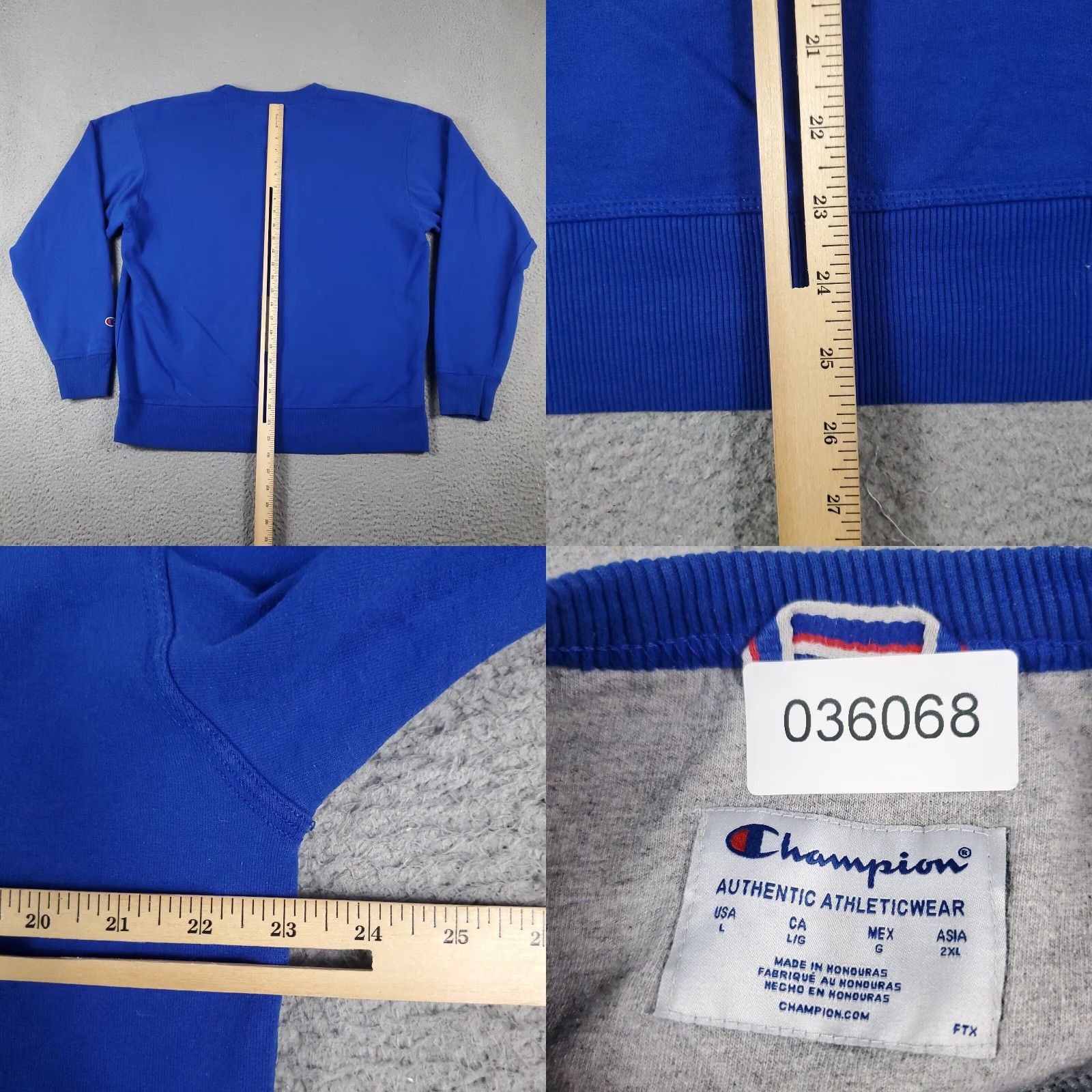 Champion Mens Champion Large Blue Casual Pullover Sweatshirt Size US L / EU 52-54 / 3 - 8 Thumbnail
