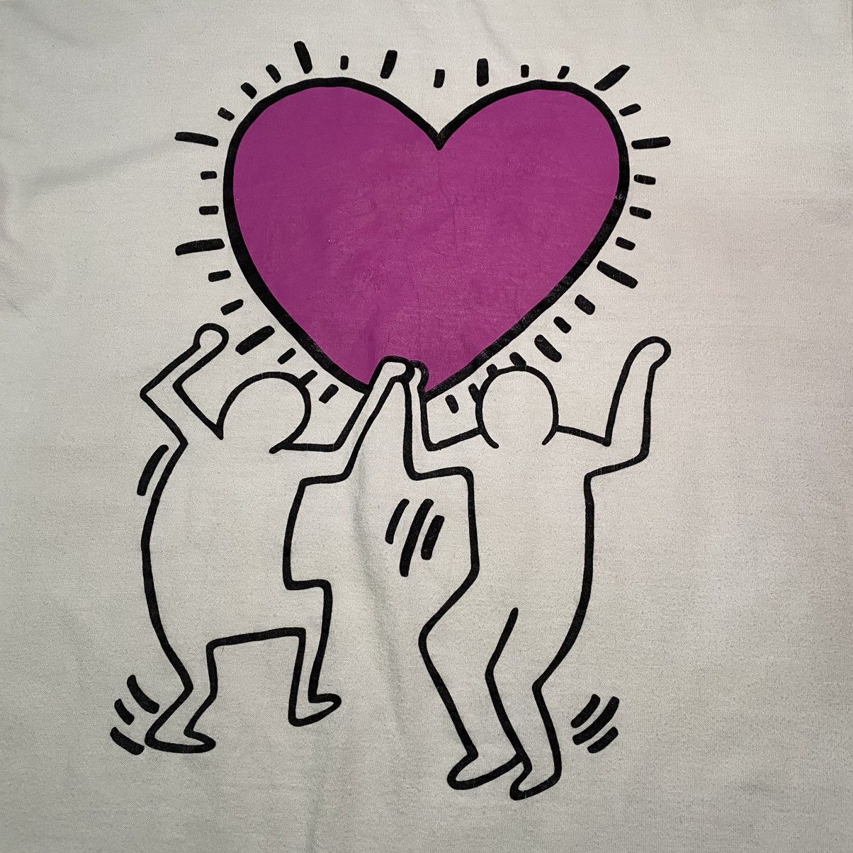 Jean-Michel Basquiat × Keith Haring RARE! Keith Haring x Jean-Michel Basquiat Art T Shirt Size US L / EU 52-54 / 3 - 8 Thumbnail