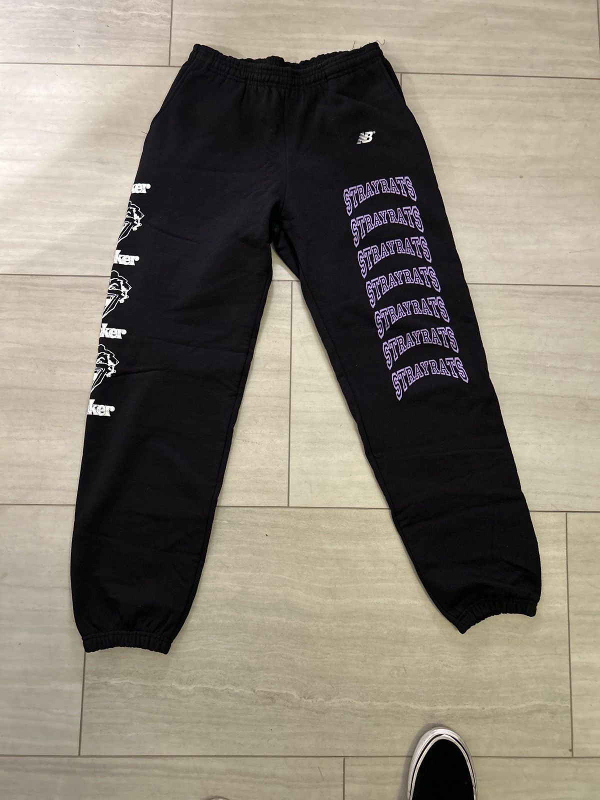 image of Dc Comics x New Balance Stray Rats Joker New Balance Sweatpants in Black, Men's (Size 32)