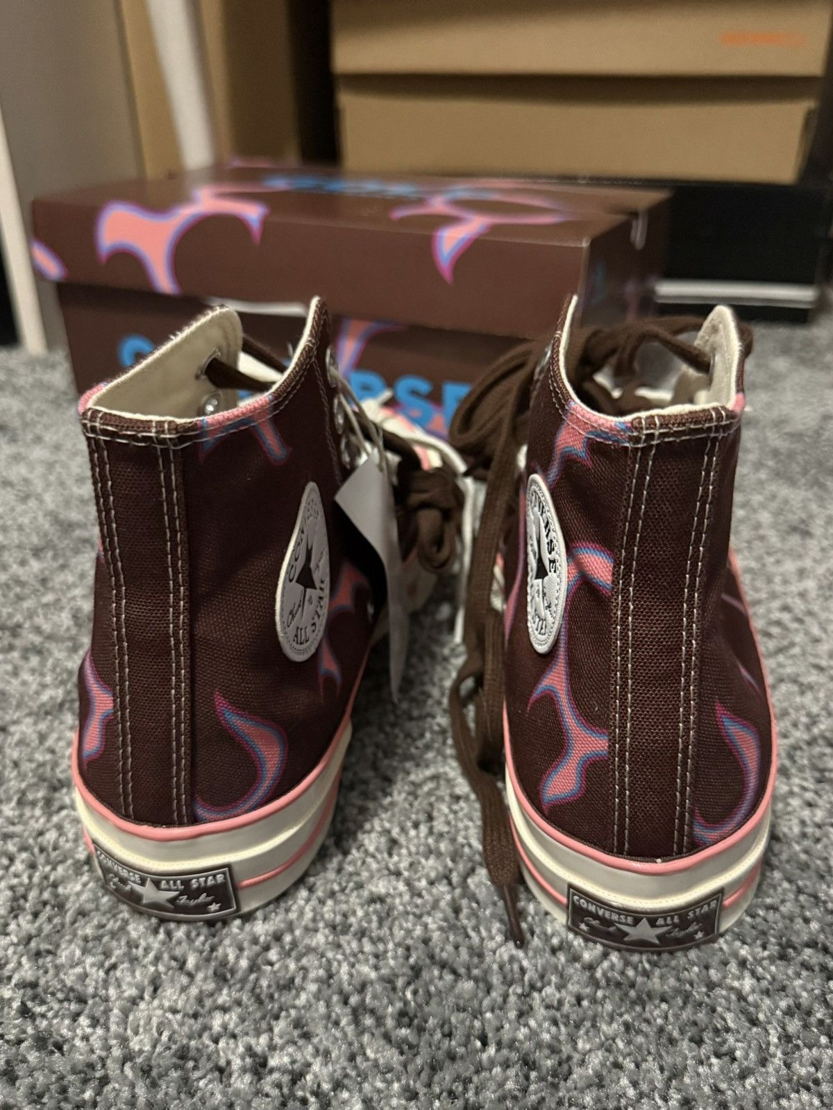 Converse × Golf le Fleur Converse Golf Wang x Chuck 70 High 'Brown Flame' Size US 7 / EU 40 - 4 Thumbnail