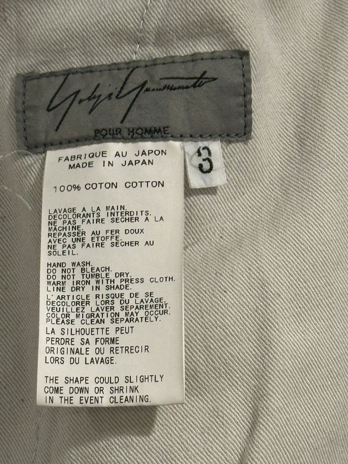 Yohji Yamamoto 2000s Yohji Yamamoto Wide Leg Cropped Trousers Size US 36 / EU 52 - 4 Thumbnail