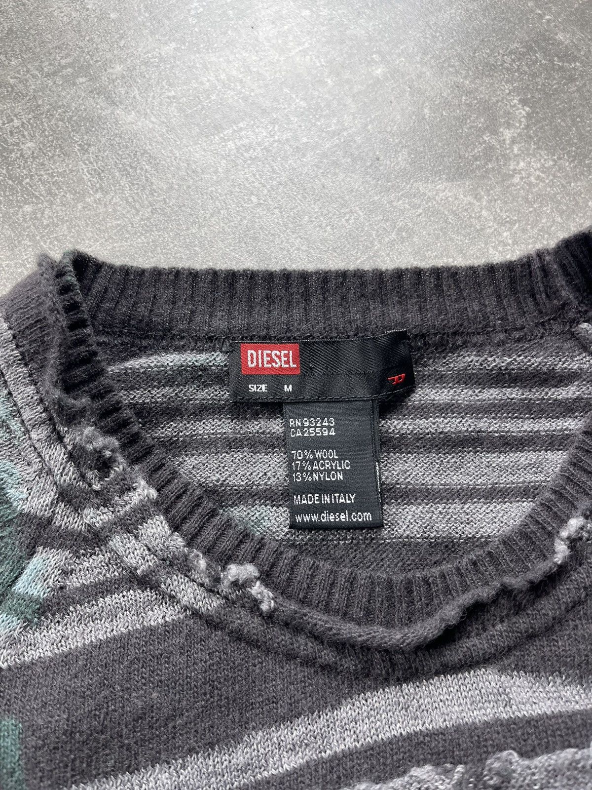 Diesel Diesel Archives Bandit Killer Russian Cyrillic Wool Sweater Size US M / EU 48-50 / 2 - 11 Thumbnail