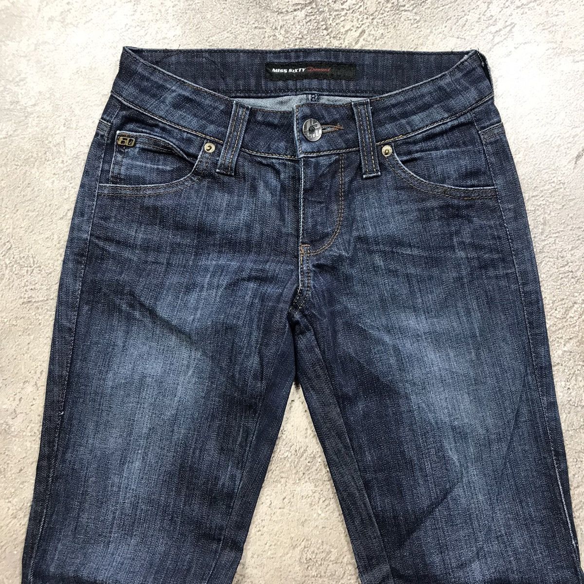 Vintage Vintage Y2K Miss Sixty Distressed Flared Jeans Low Rise 28 Size 28" / US 6 / IT 42 - 3 Thumbnail