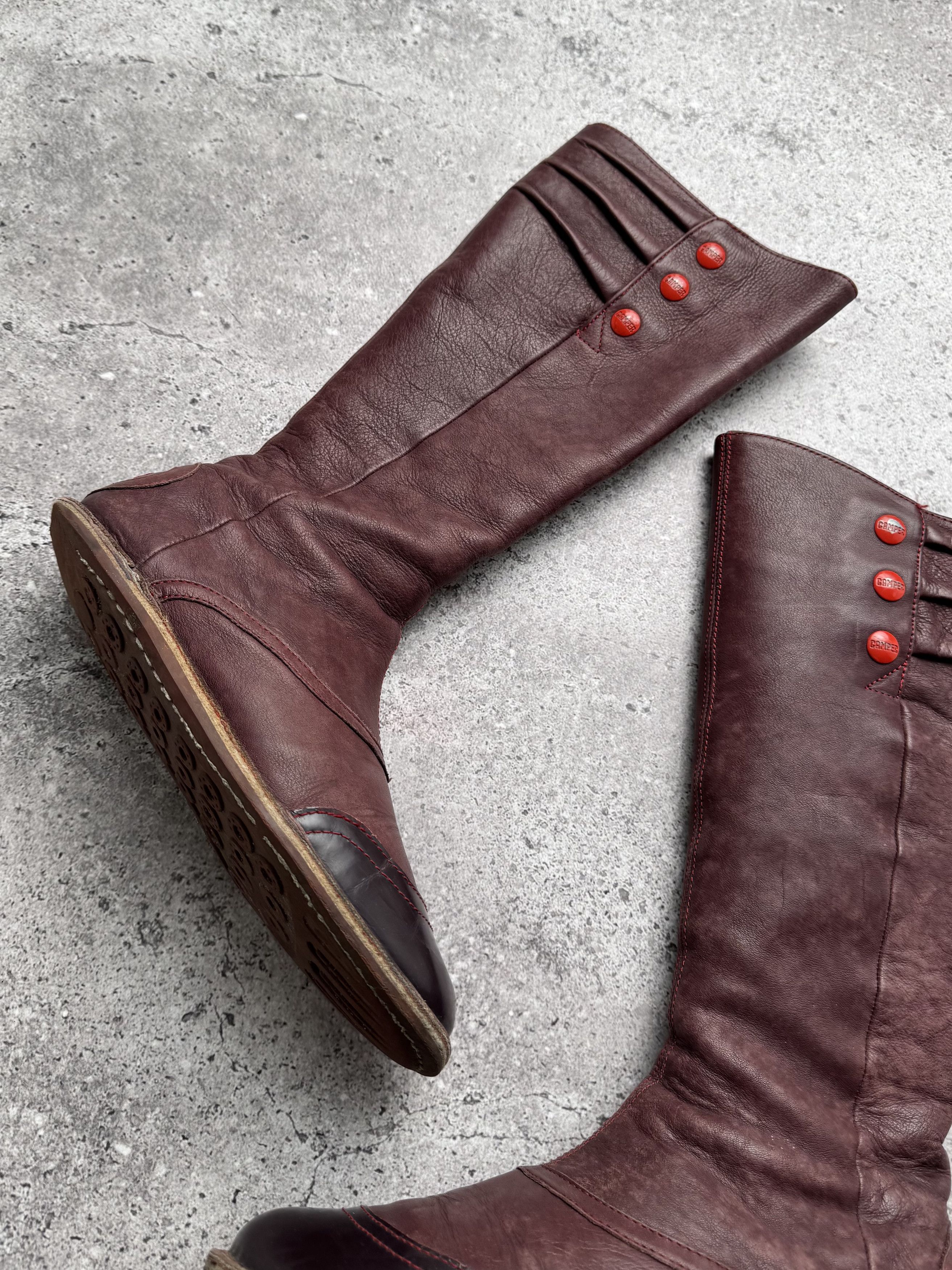 Camper Camper Vintage Faded Leather Boots C2(V497)E8 Size US 7 / IT 37 - 2 Thumbnail