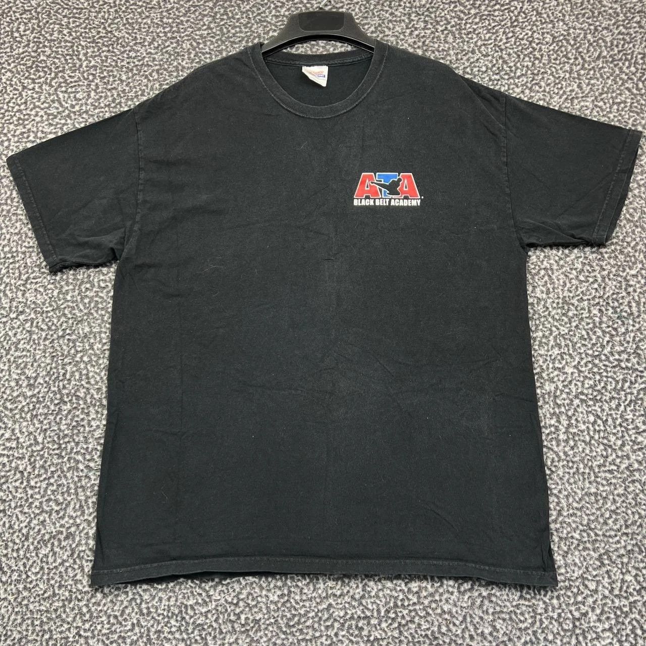 Hanes Black Belt Academy Shirt Men XL Hanes Crew Neck Cotton L Size US L / EU 52-54 / 3 - 2 Thumbnail