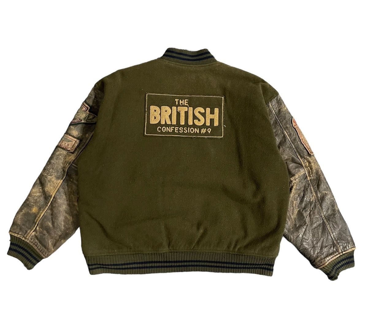 Vintage Vintage The British Confession Varsity Leather Jacket Size US XL / EU 56 / 4 - 2 Thumbnail